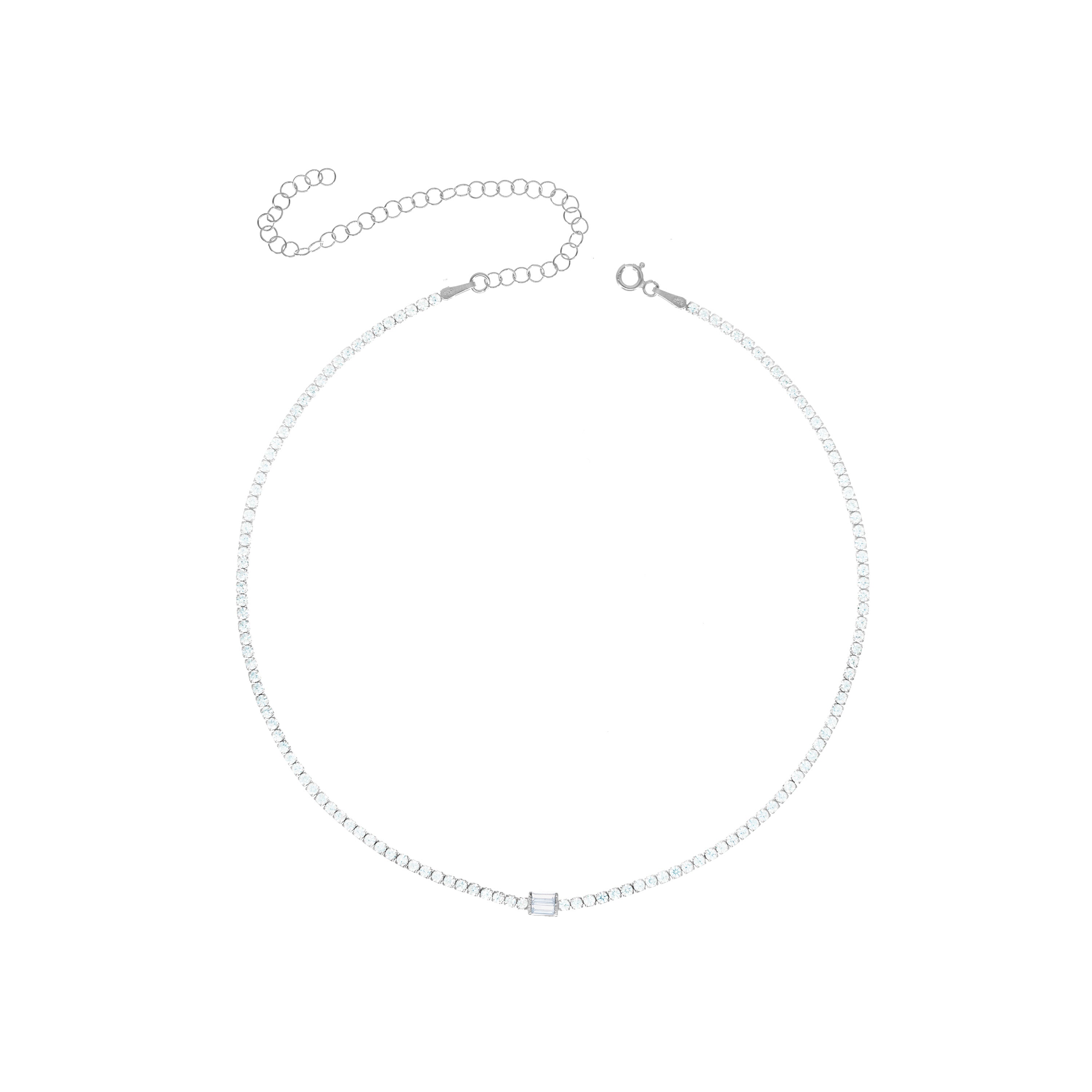 Baguette Cut Tennis Choker