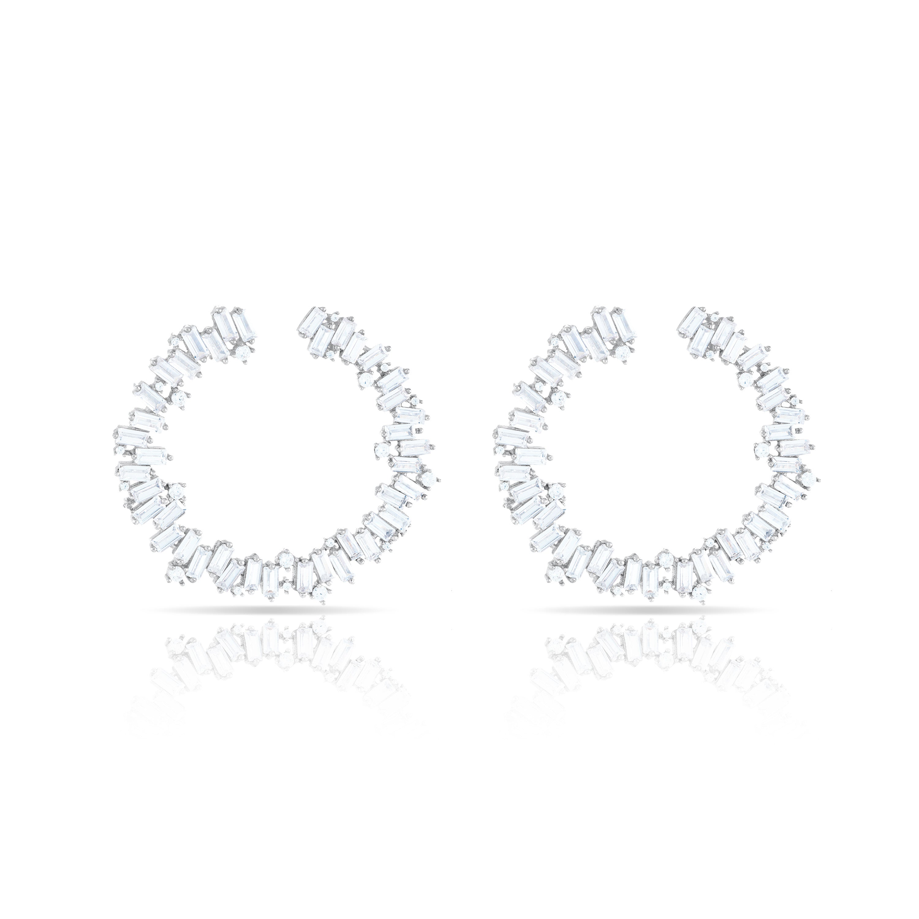 Big Baguette Spiral Earring