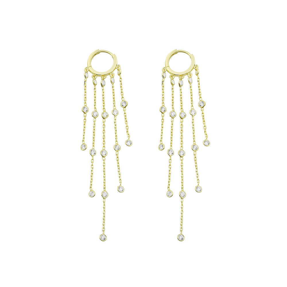 Dangling Dots Hoop Earring