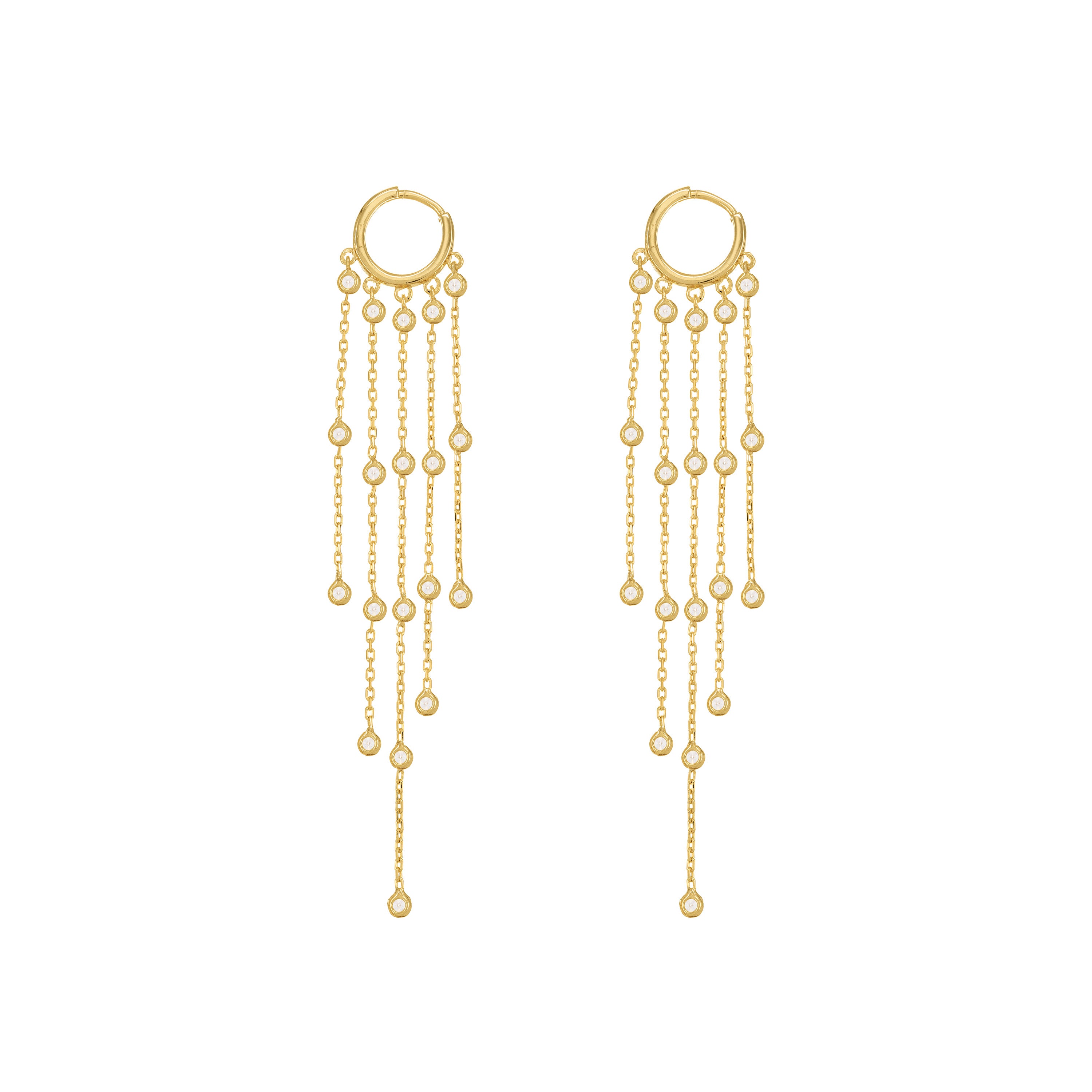 Dangling Dots Hoop Earring