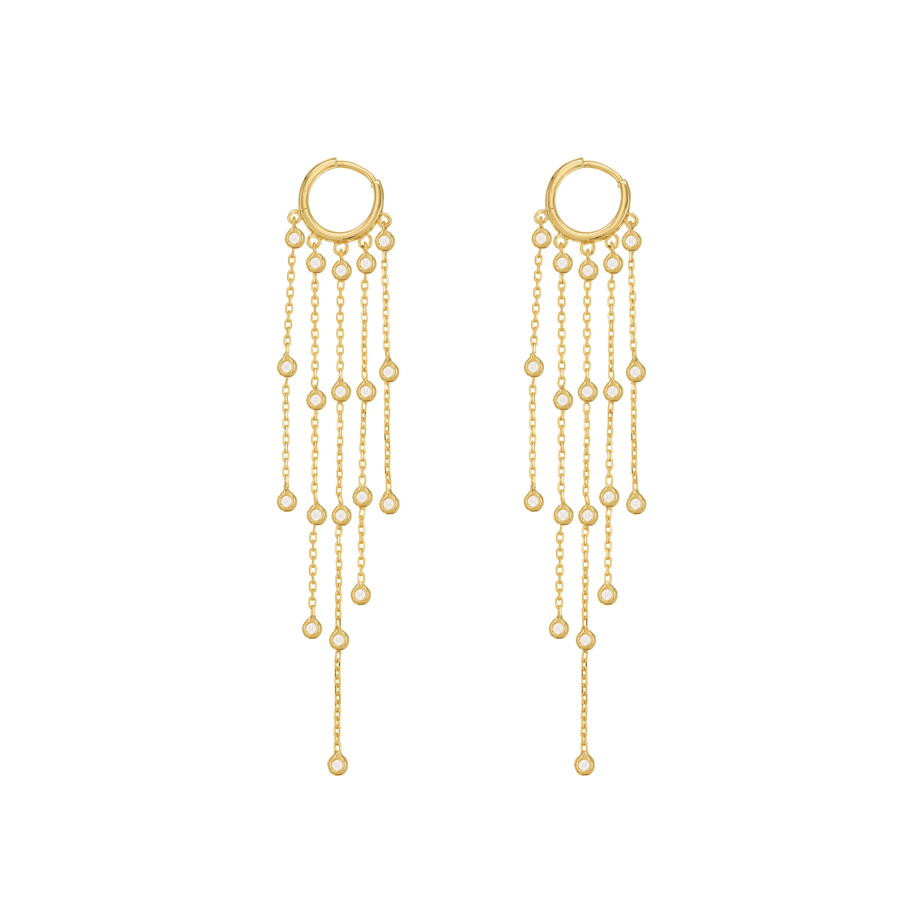 Dangling Dots Hoop Earring