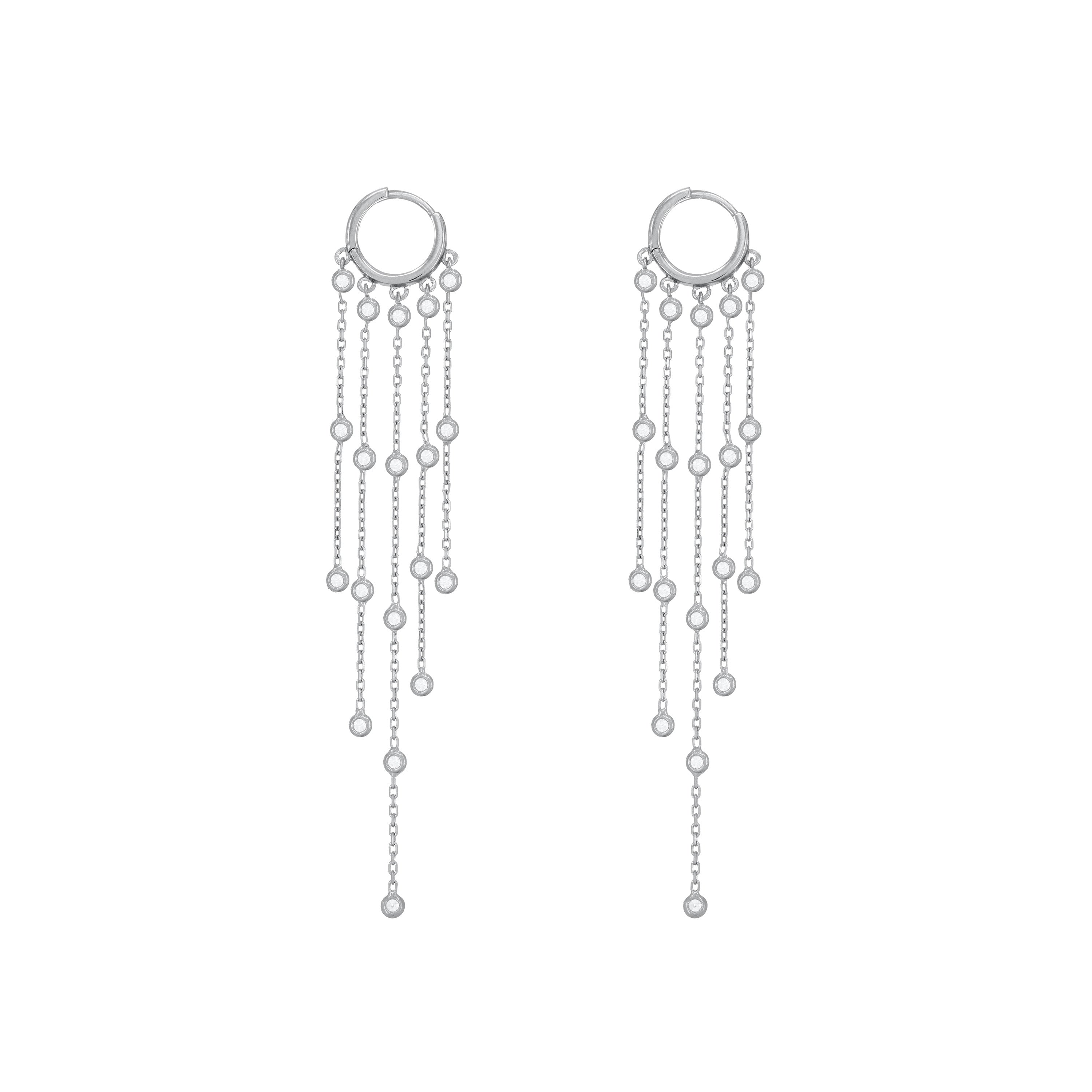 Dangling Dots Hoop Earring