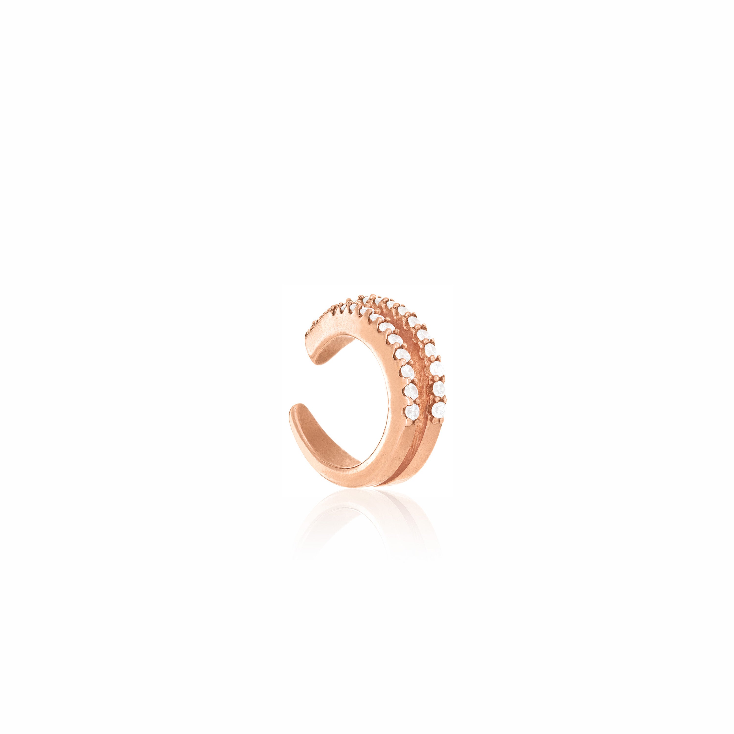 Double Lined Cubic Zirconia Ear Cuff