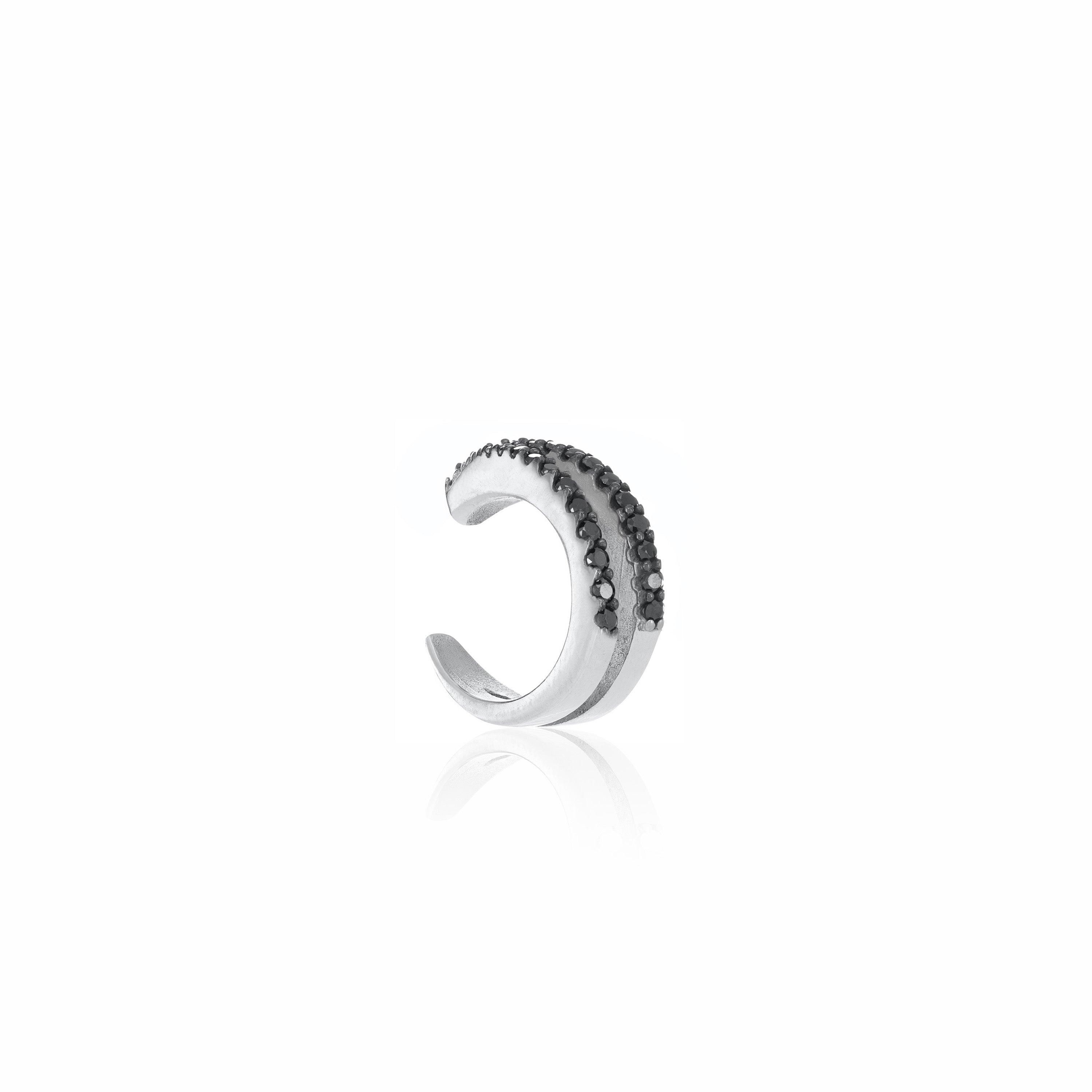 Double Lined Cubic Zirconia Ear Cuff