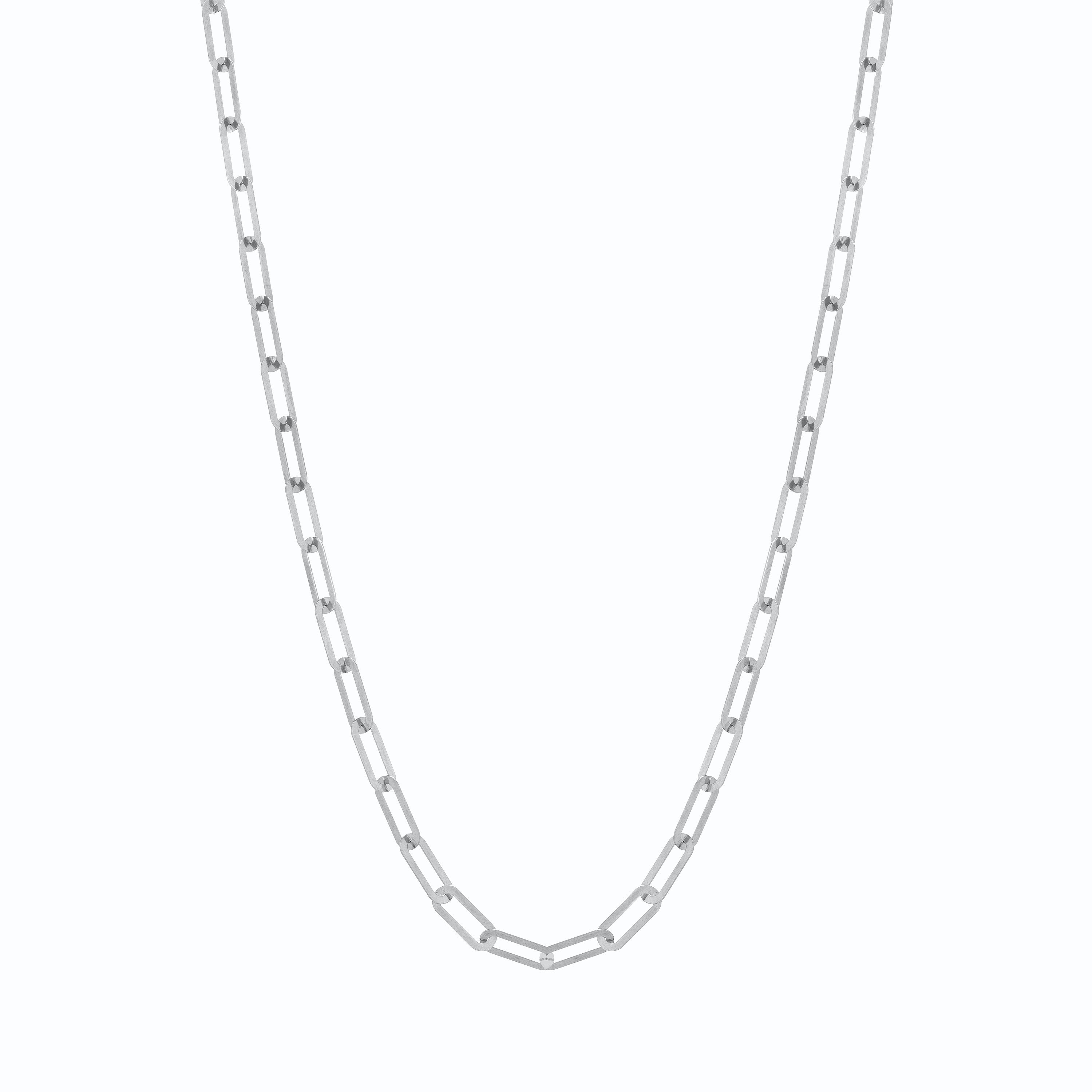 Paperclip Link Chain Long Necklace