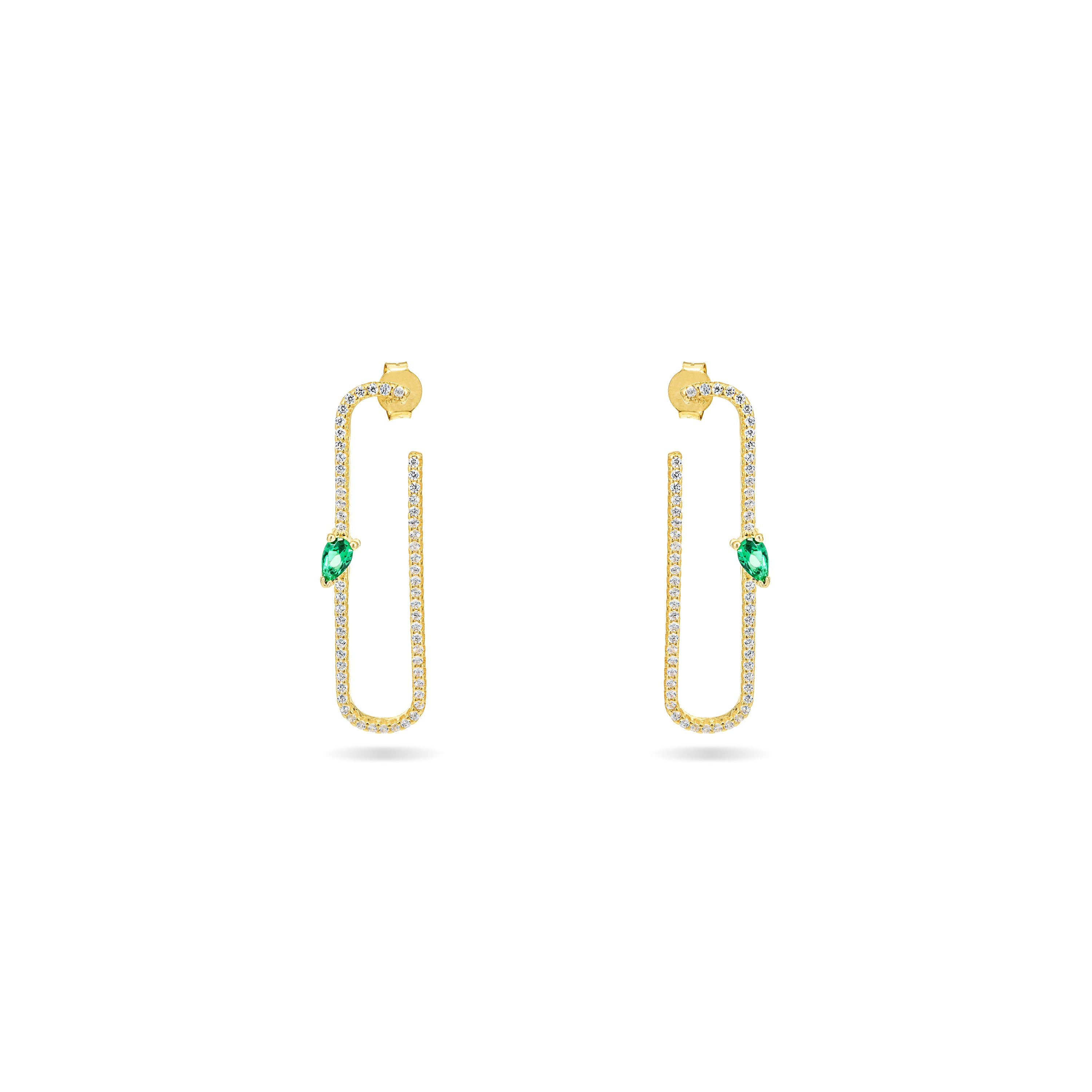 Paperclip With Teardrop Statement Earring