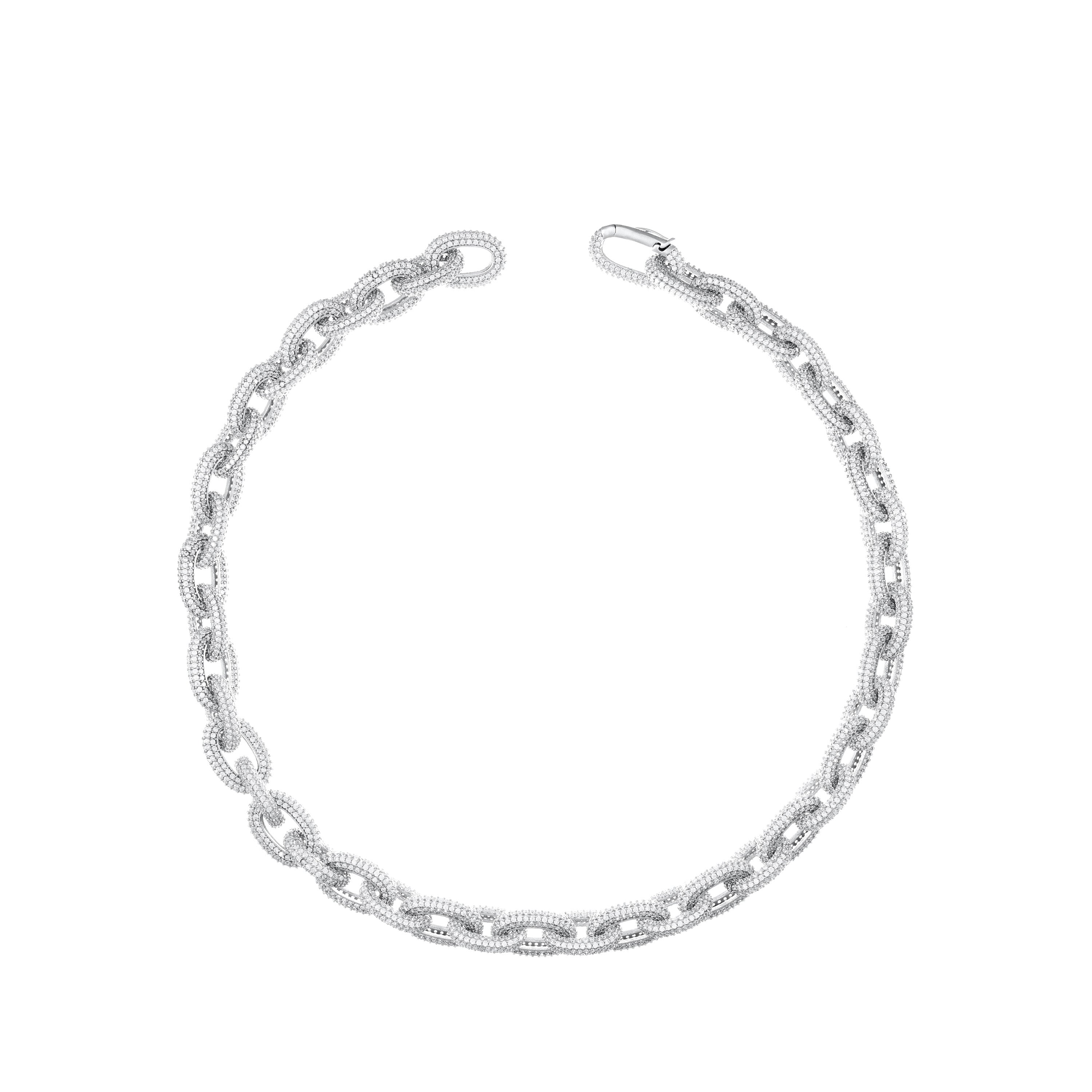 Pave Crew Link Chain Necklace