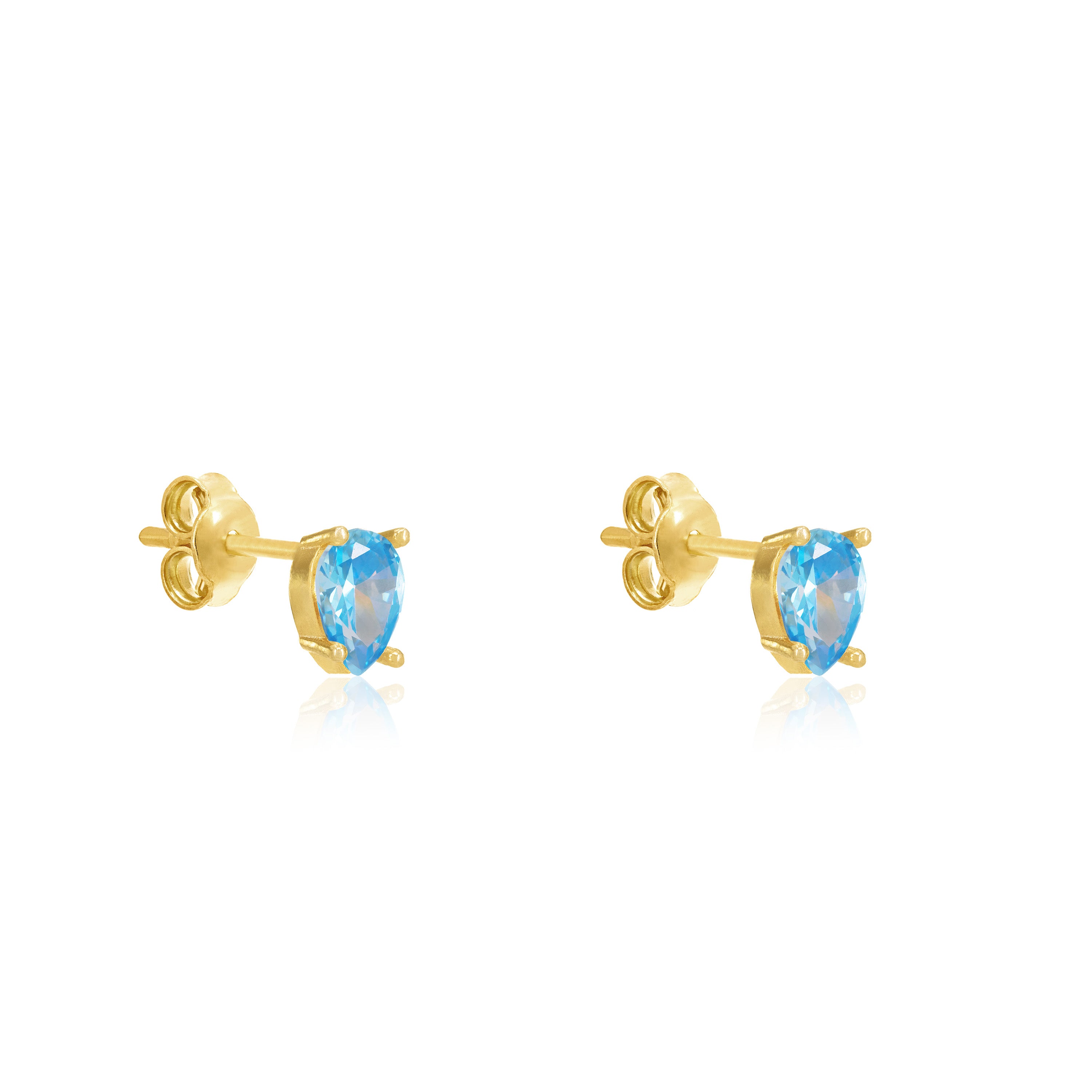 Reversed Small Teardrop Stud Earring