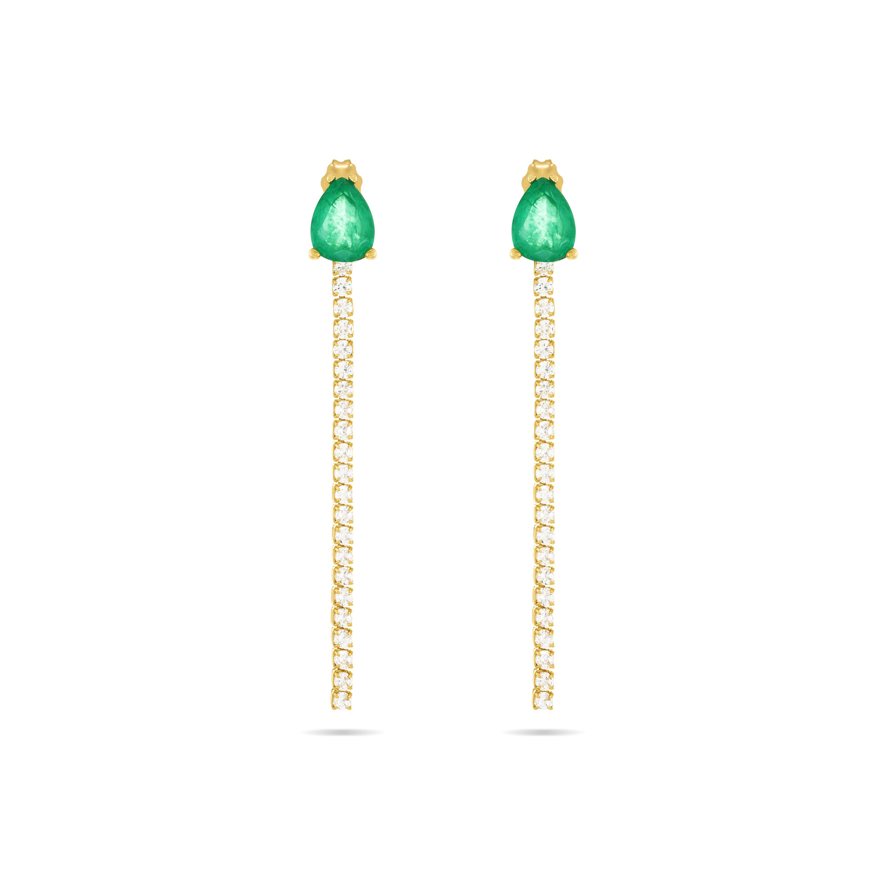 Tennis Earring With Teardrop