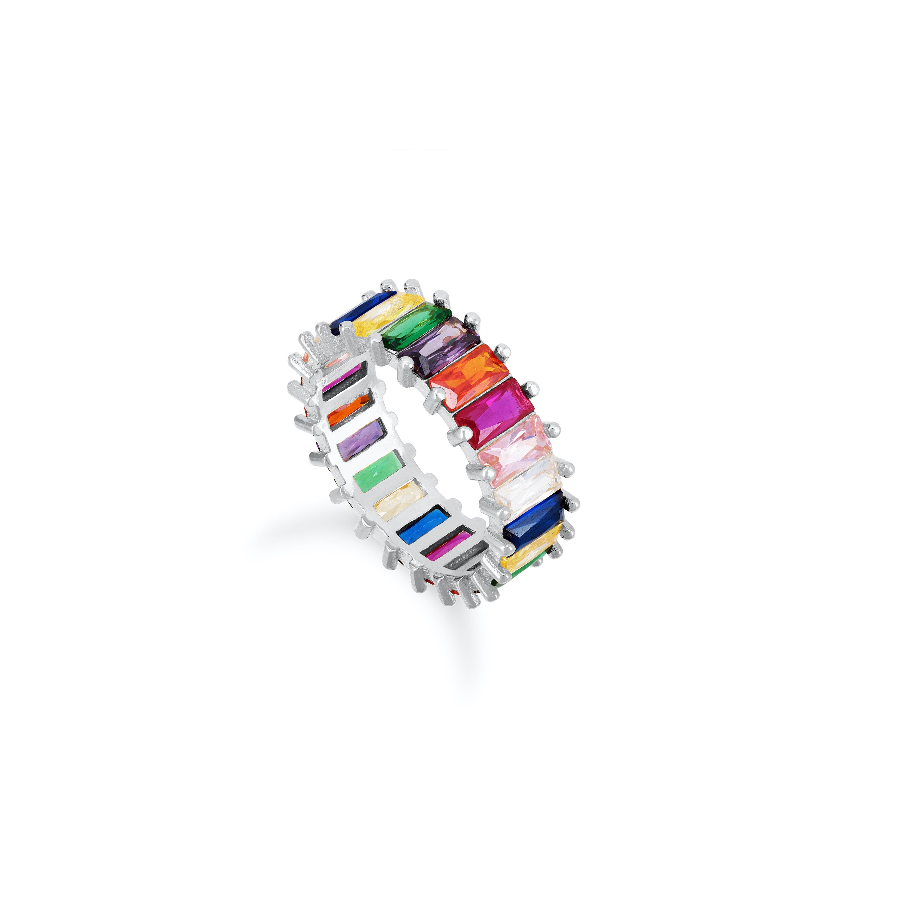 Thin Cut Eternity Baguette Ring