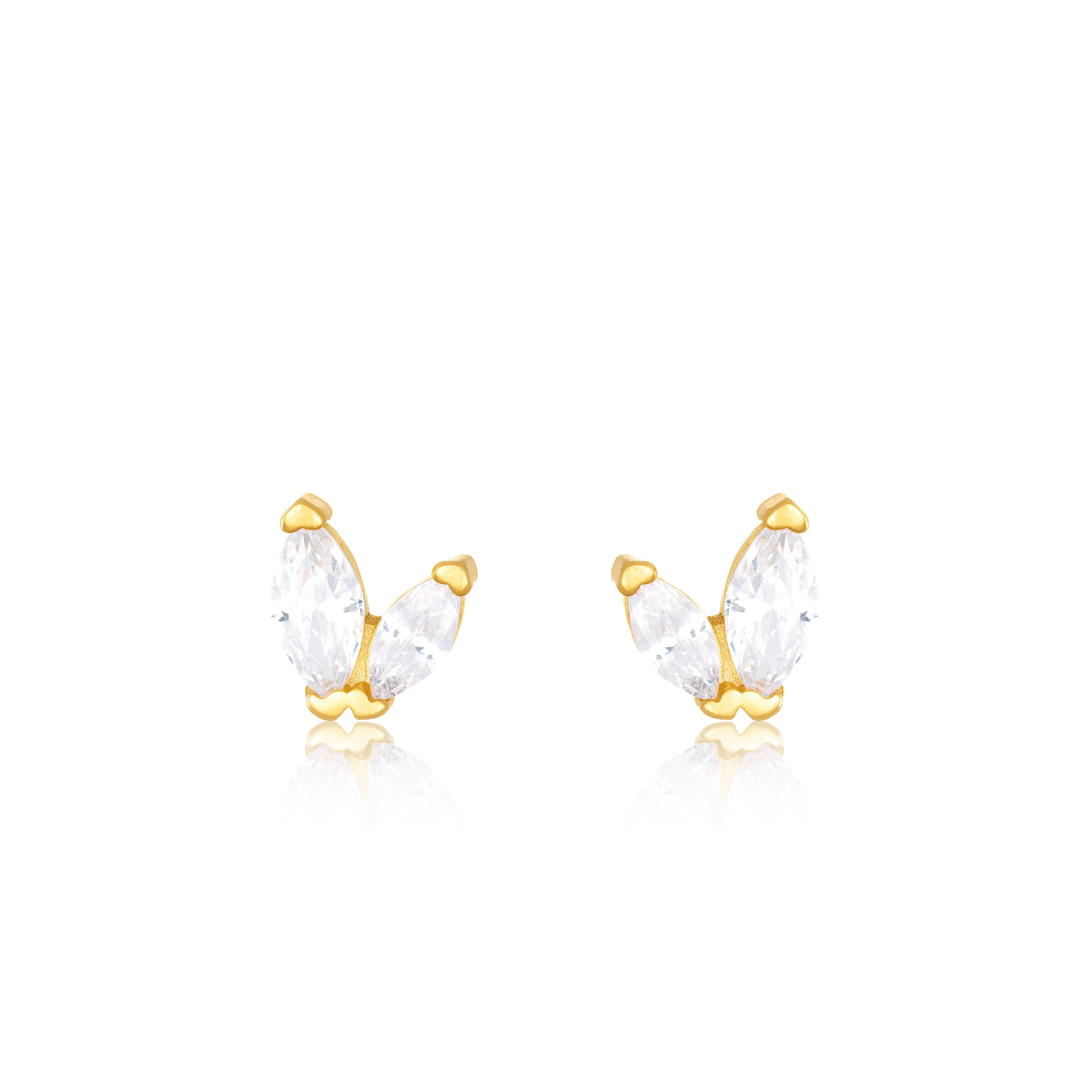 Two Marquise Cubic Zirconia Stud Earring