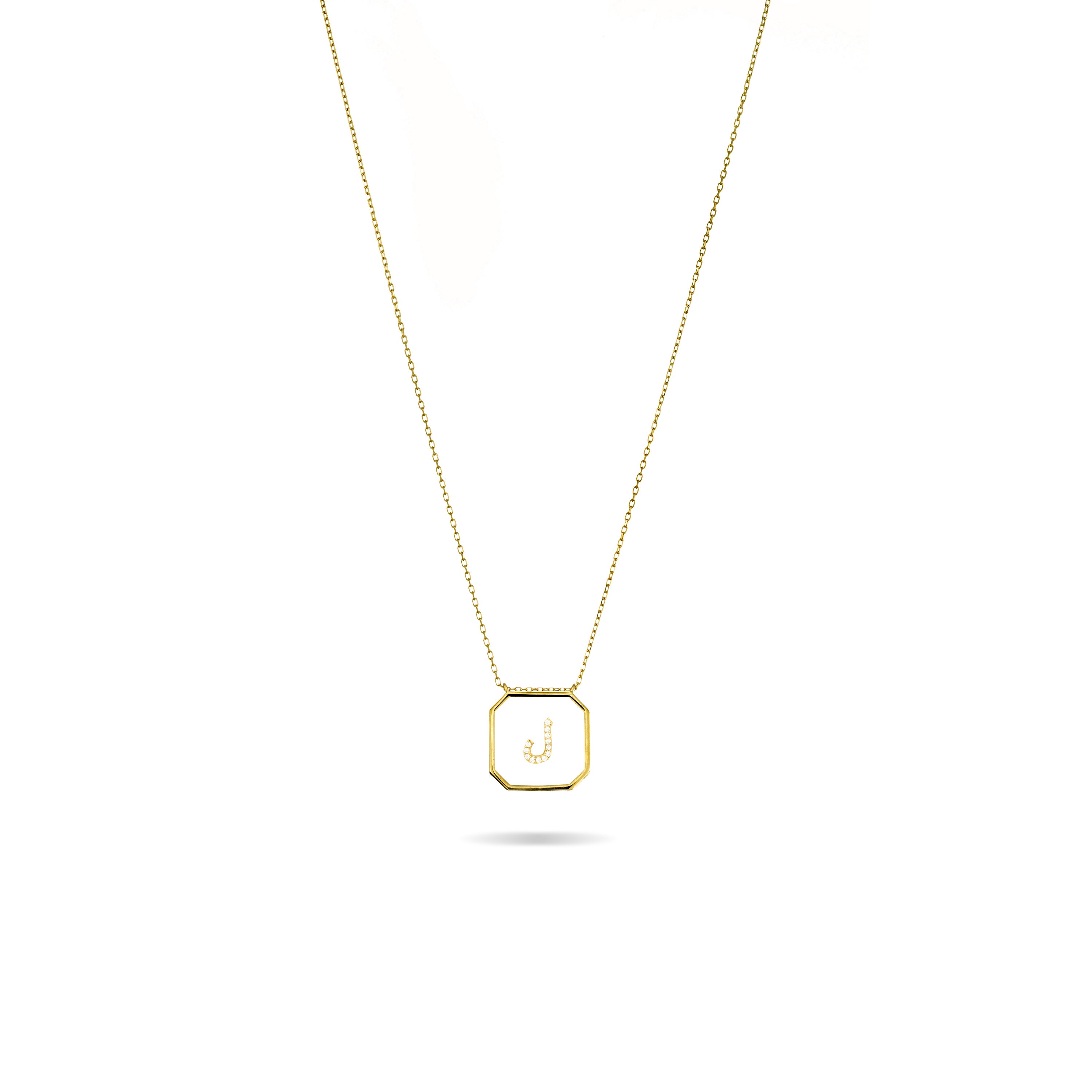 Arabic Letter Square Plexiglass Necklace
