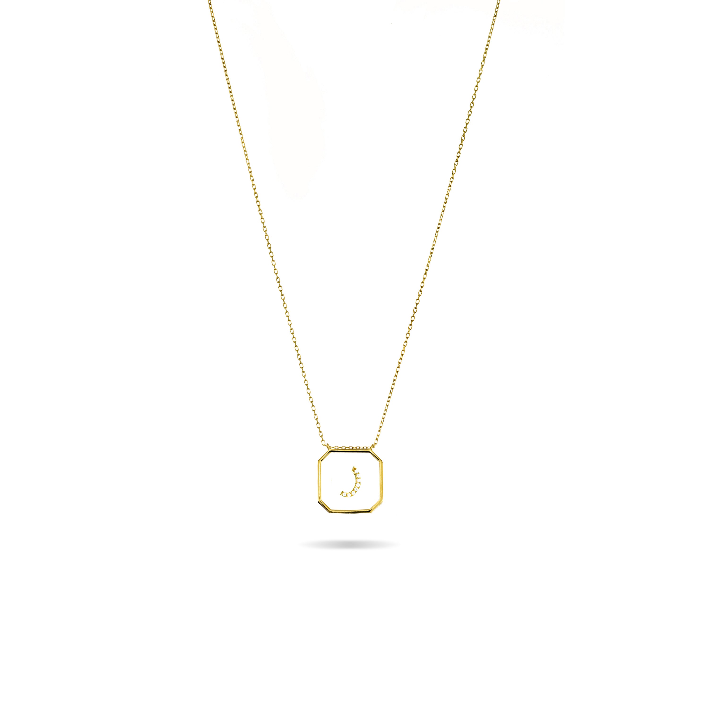 Arabic Letter Square Plexiglass Necklace