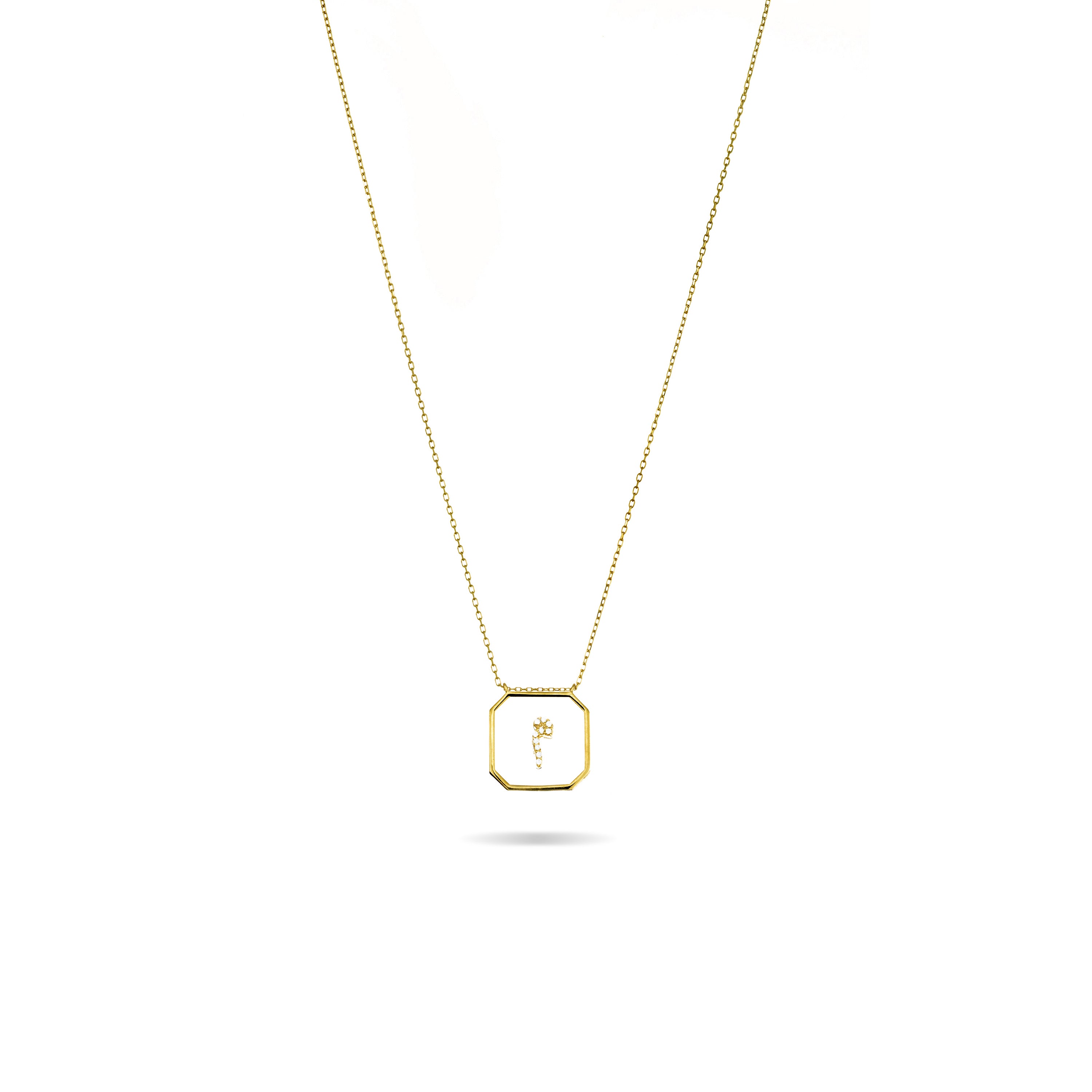 Arabic Letter Square Plexiglass Necklace