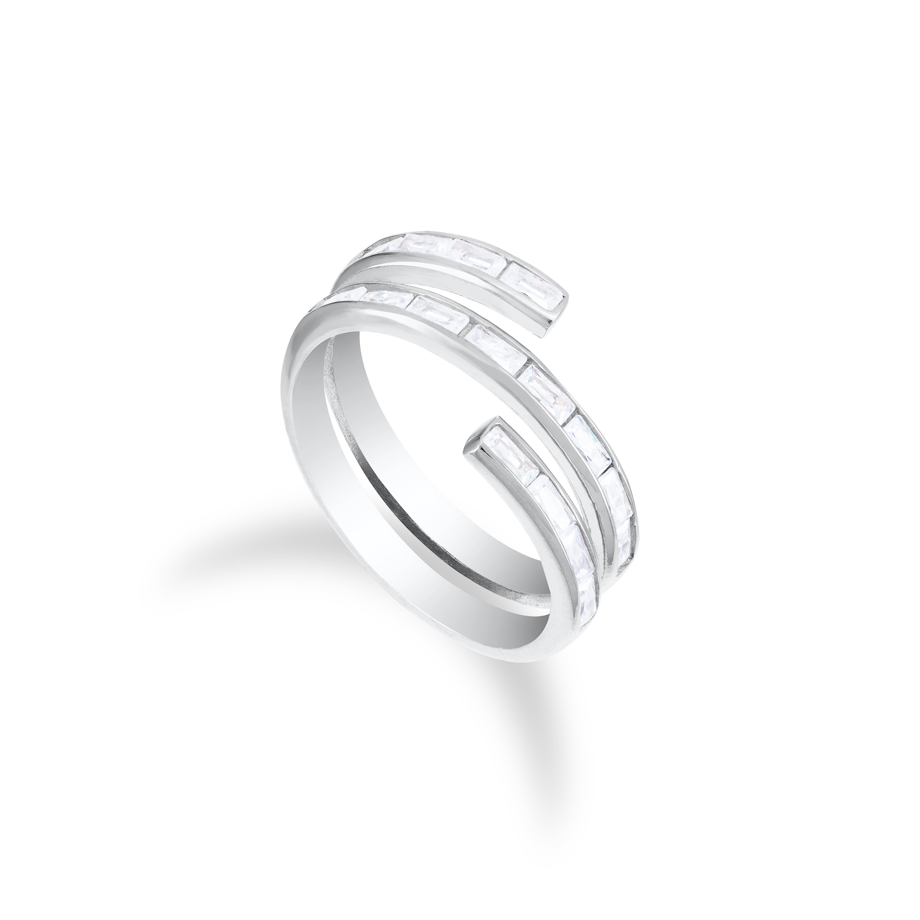 Baguette Spiral Ring