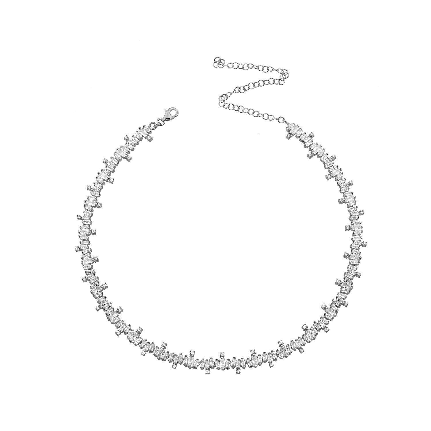 Cubic Zirconia Baguette Choker