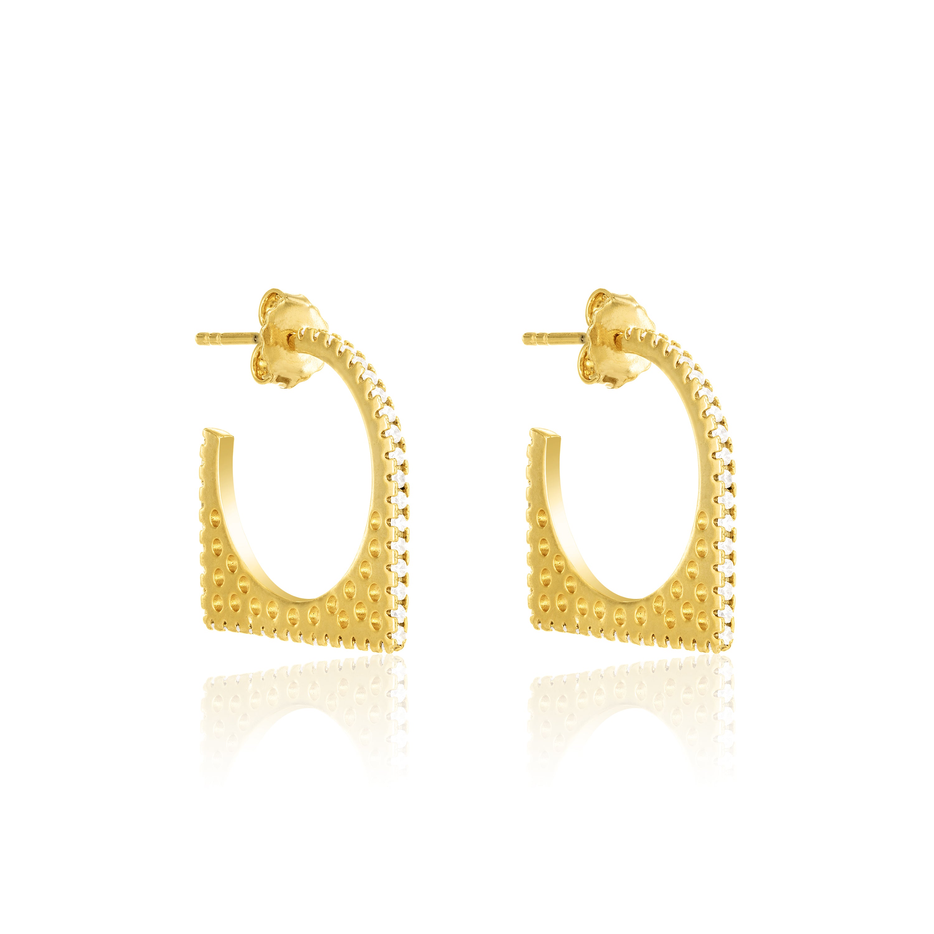 Cubic Zirconia Elongated Bar Earring