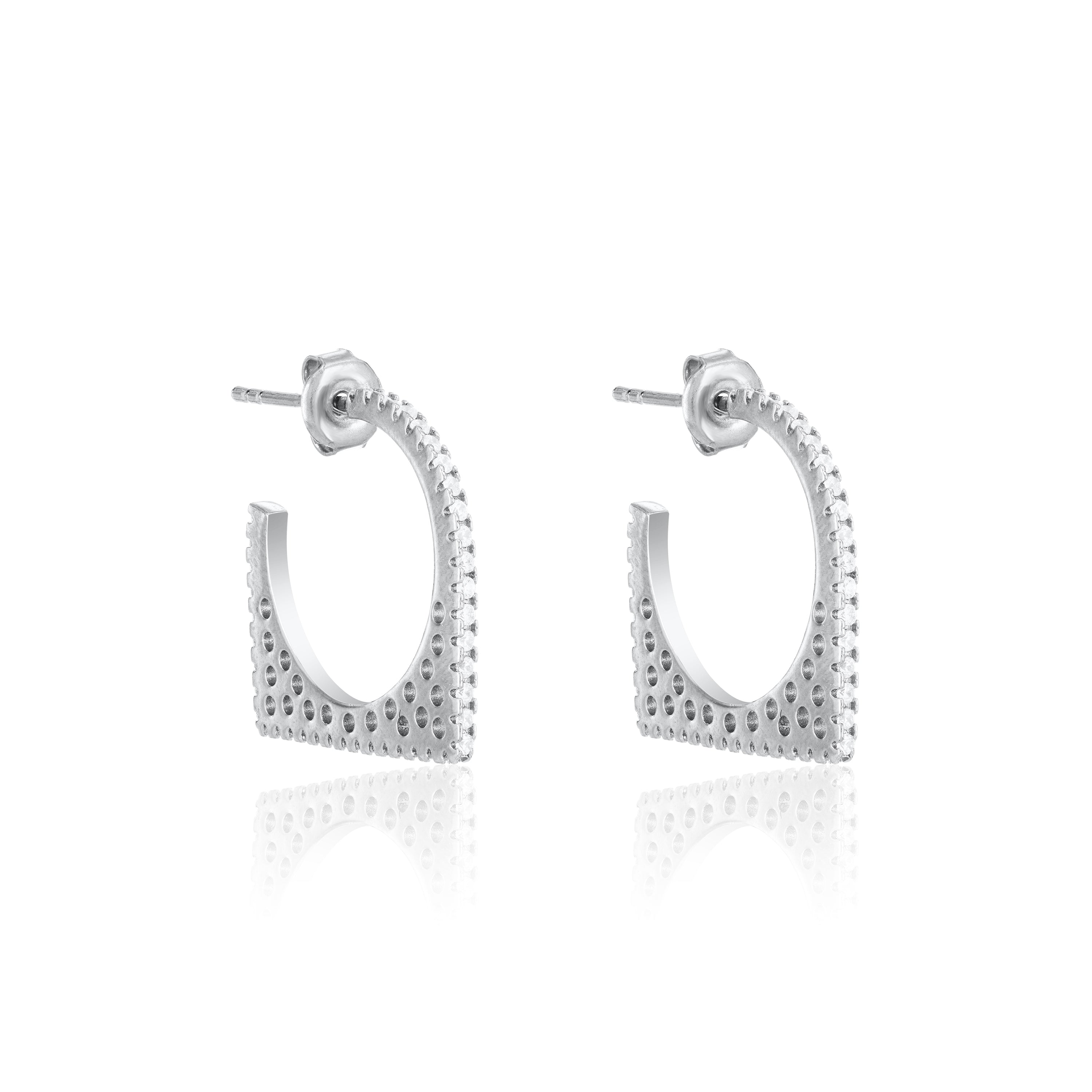 Cubic Zirconia Elongated Bar Earring