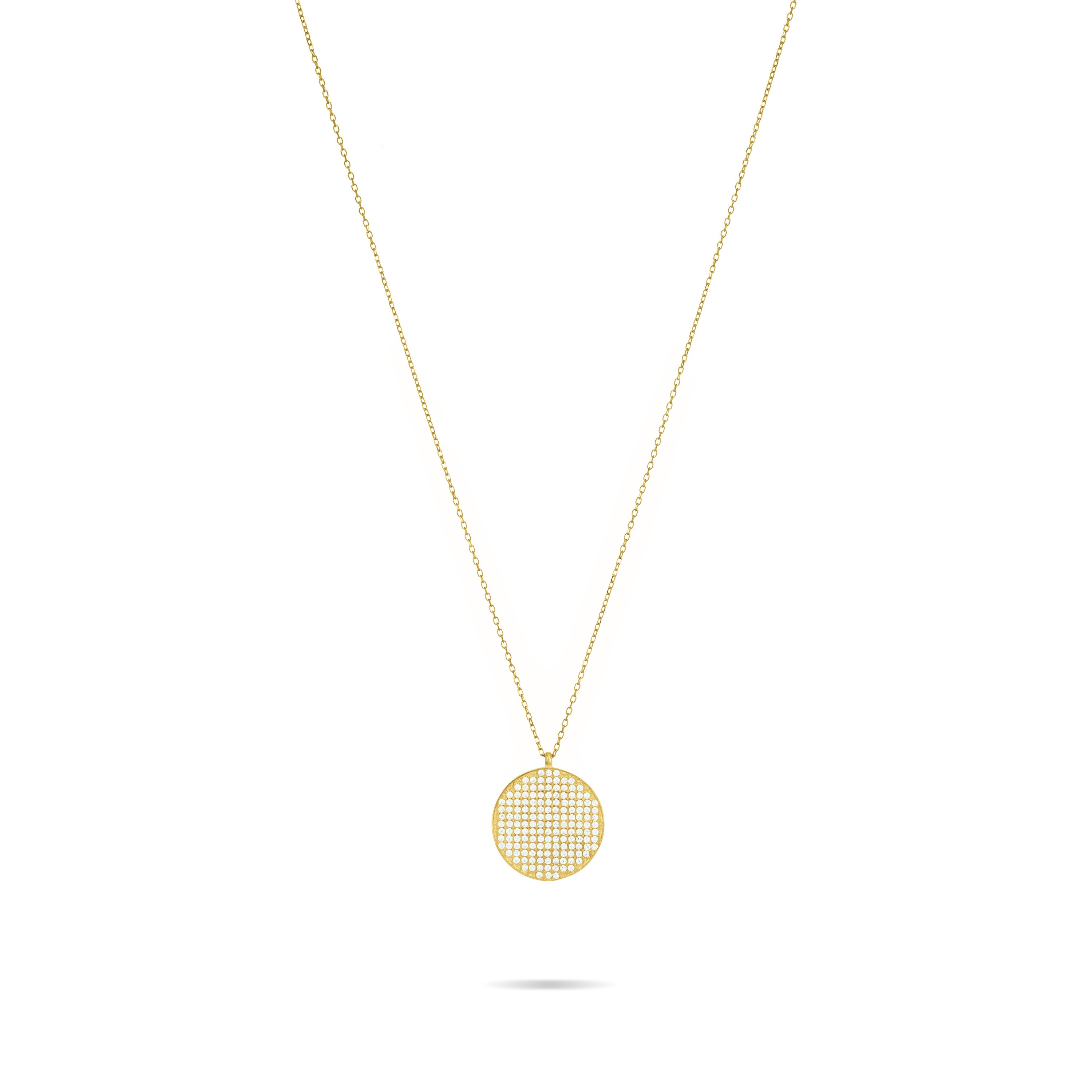Cubic Zirconia Enamel Circle Constellation Necklace