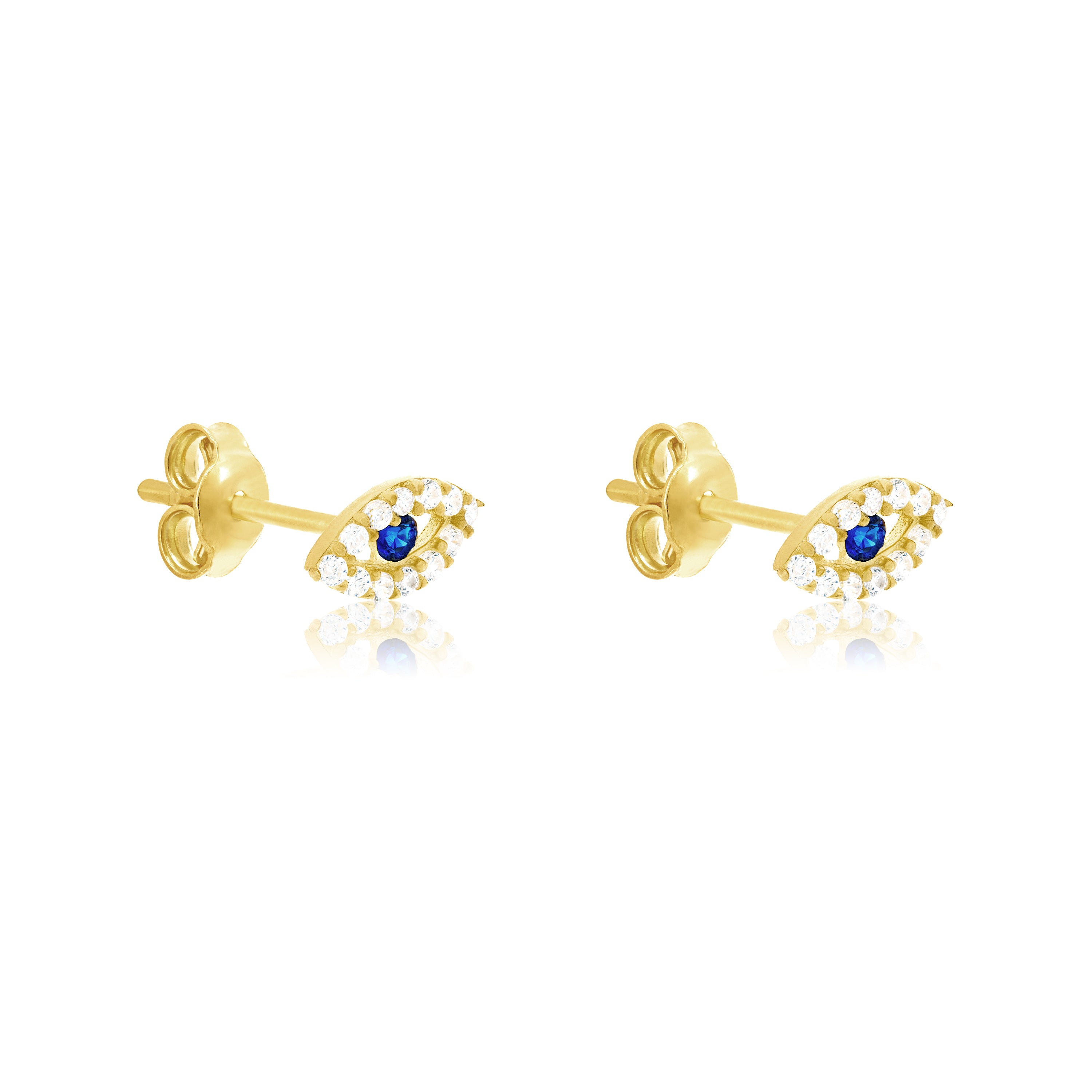 Cubic Zirconia Evil Eye Stud Earring