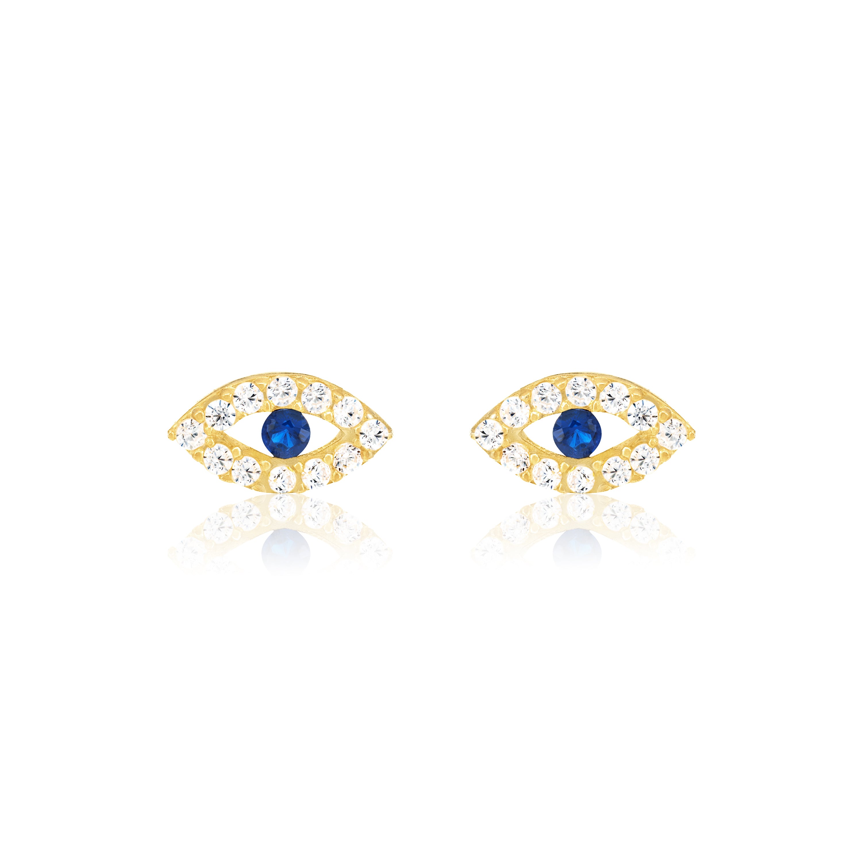 Cubic Zirconia Evil Eye Stud Earring