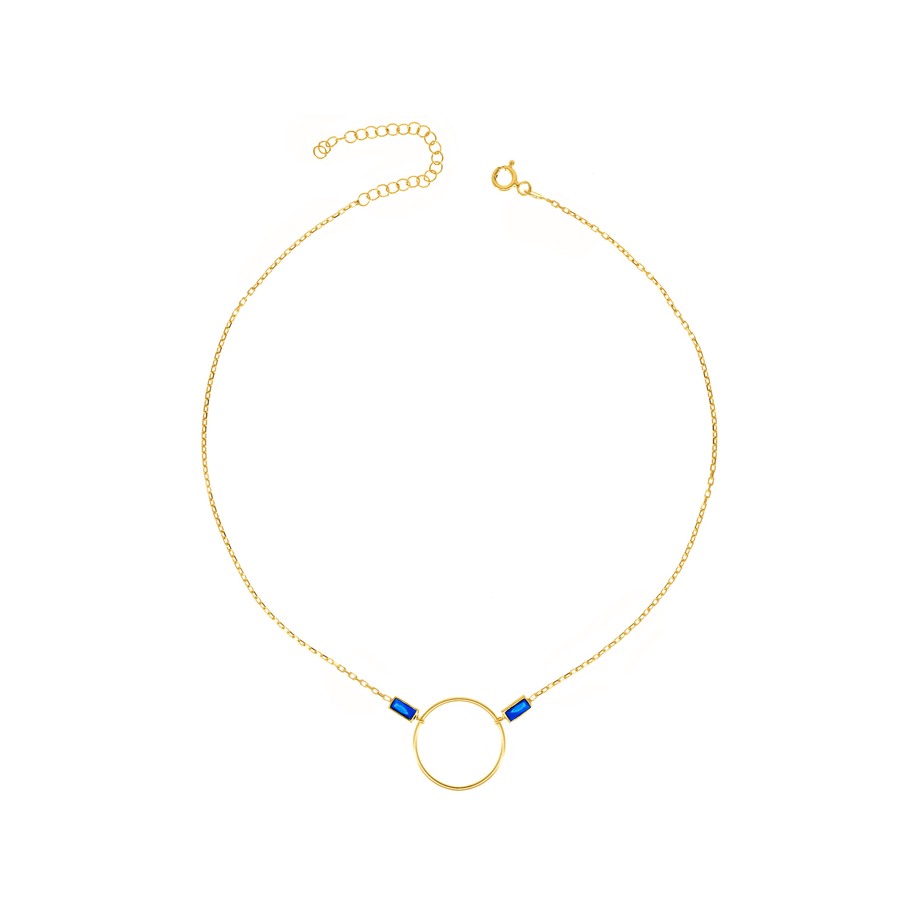 Dainty Circle With Chain Choker