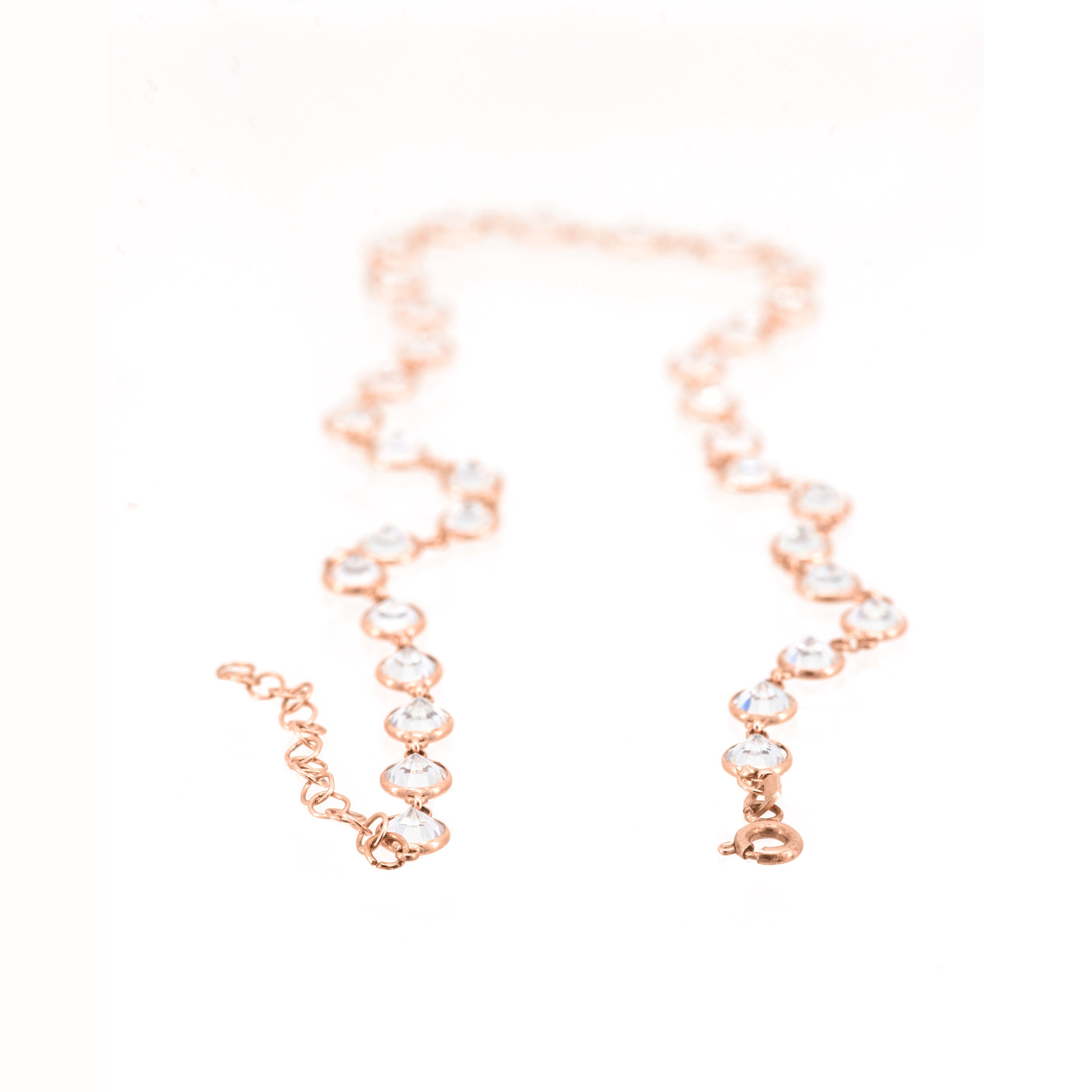 Eternity Big Round Bezel Chain Choker