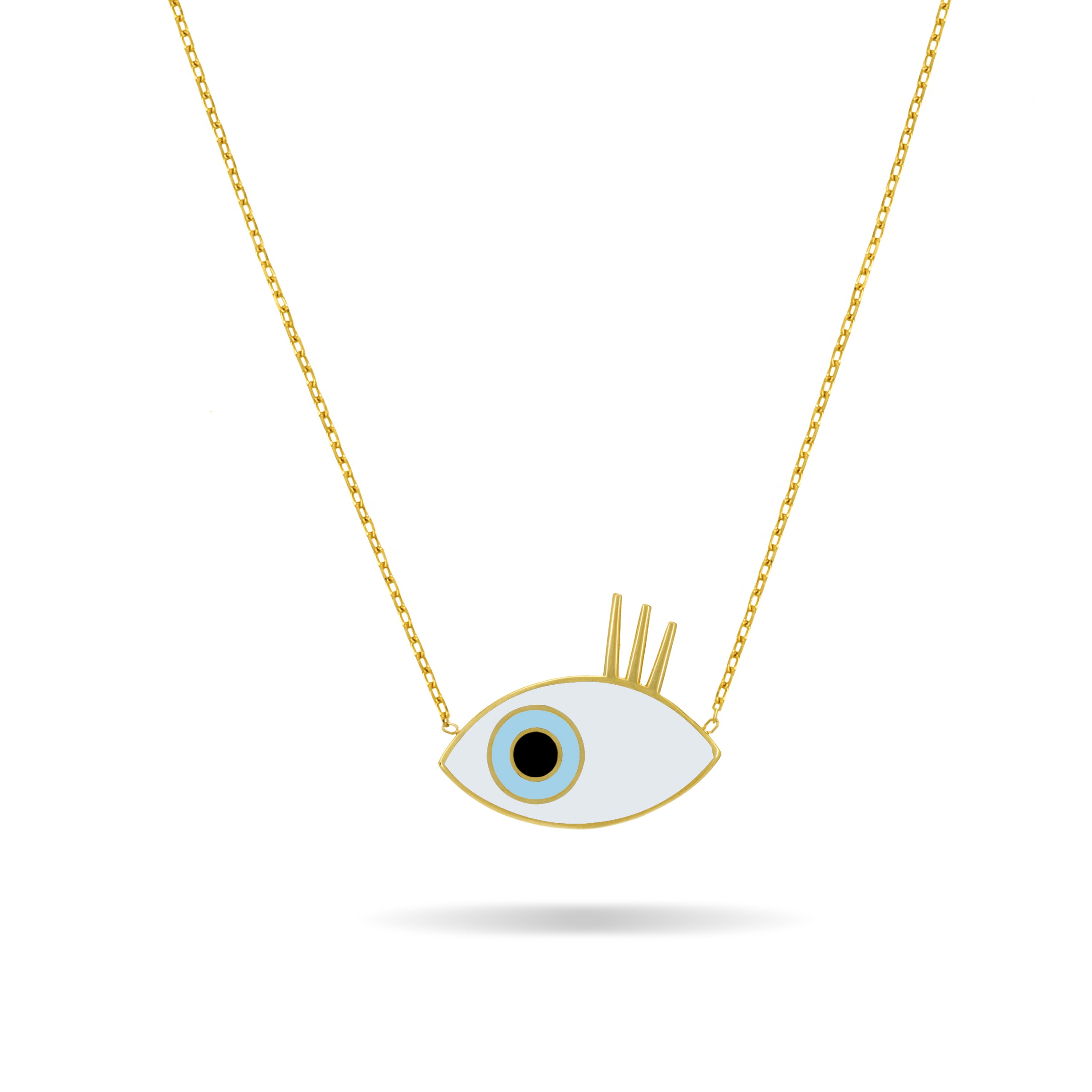 Evil Eye Enamel Necklace