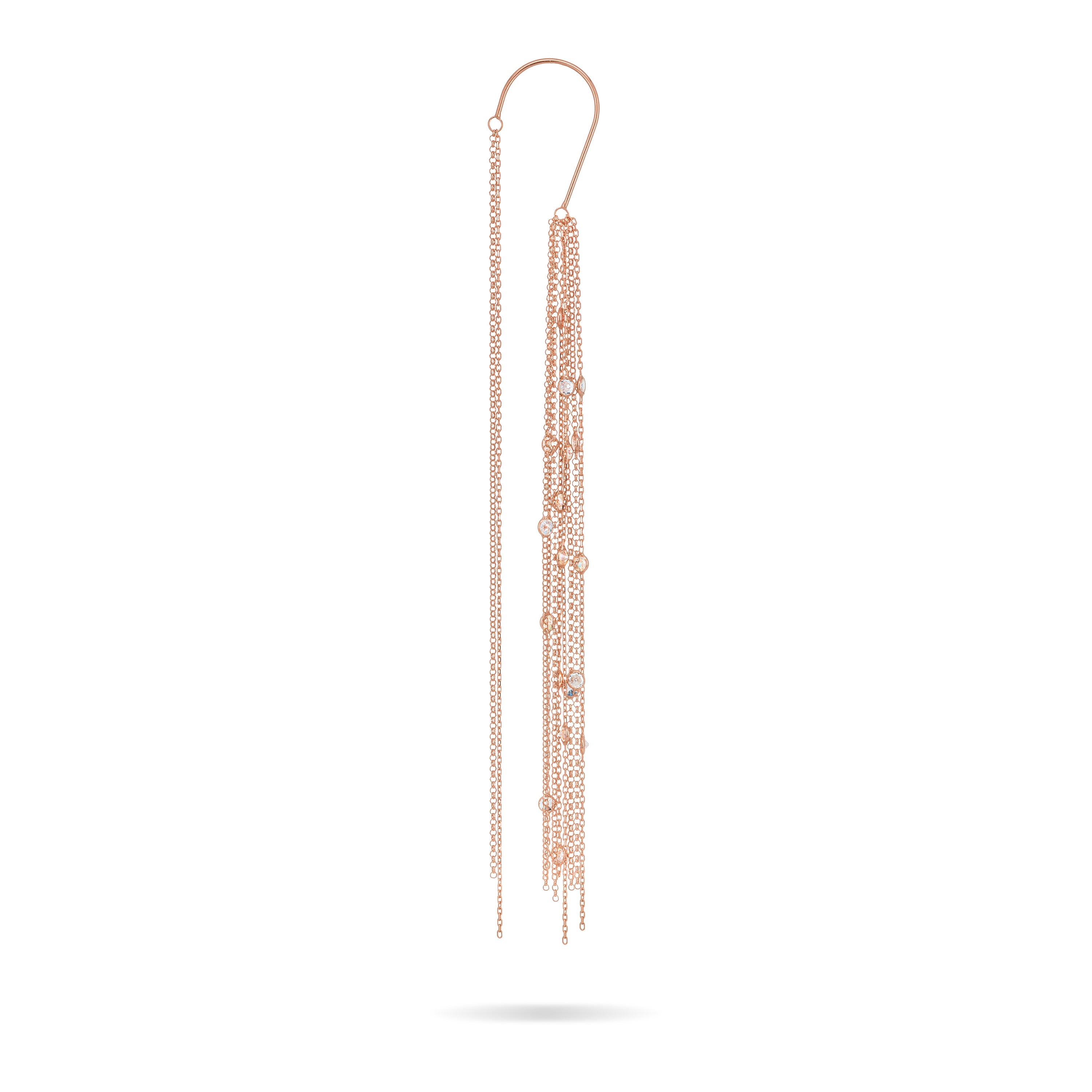 Fringe Cascade Chain Drop Ear Cuff