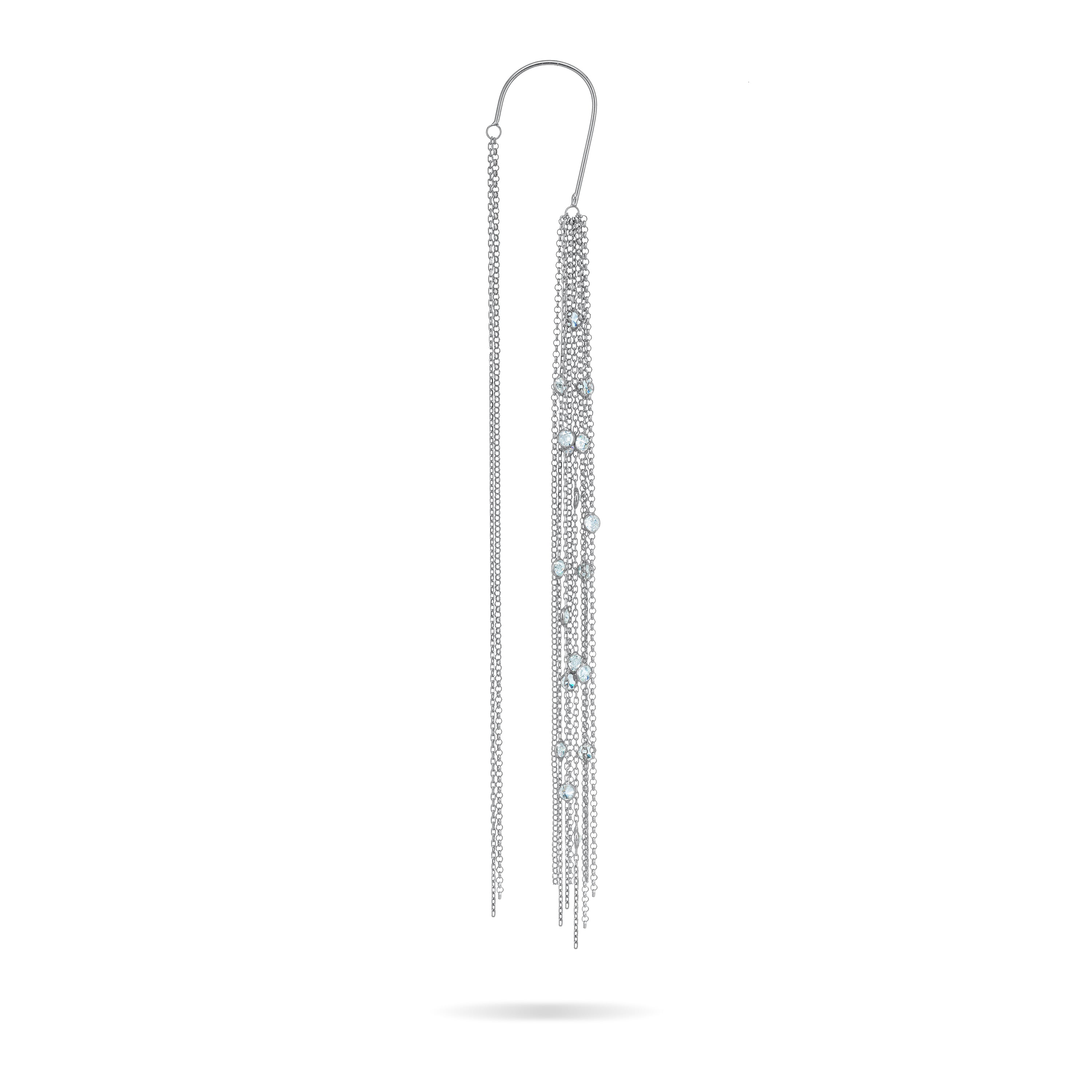 Fringe Cascade Chain Drop Ear Cuff