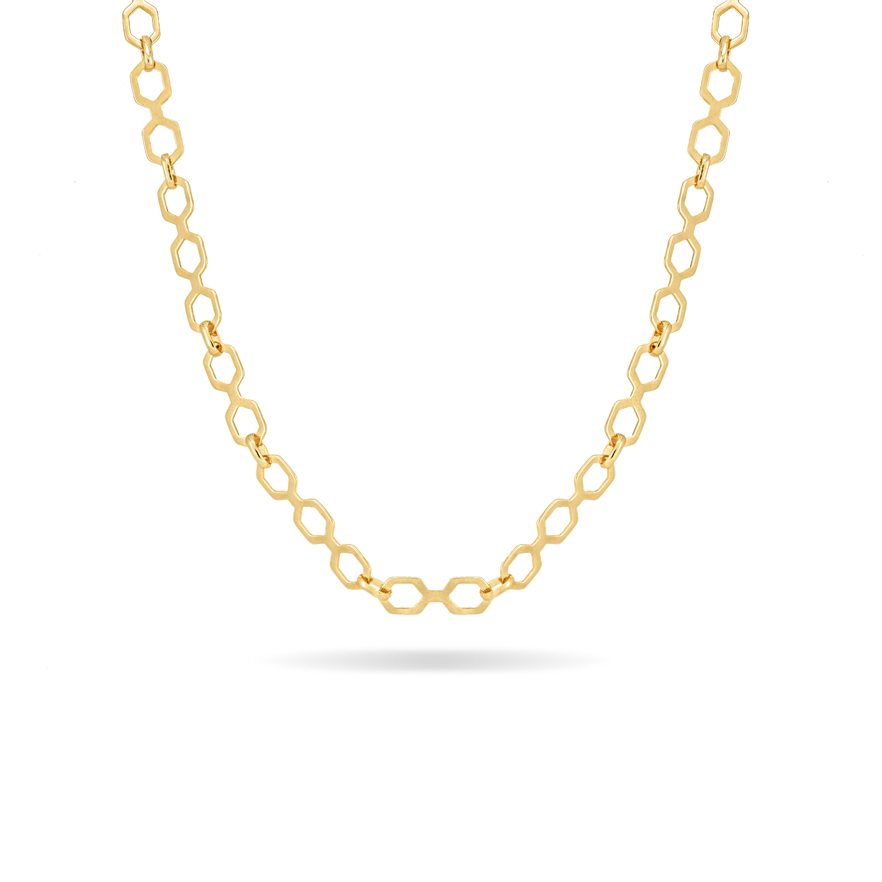 Hexagone Shaped Link Chain Choker