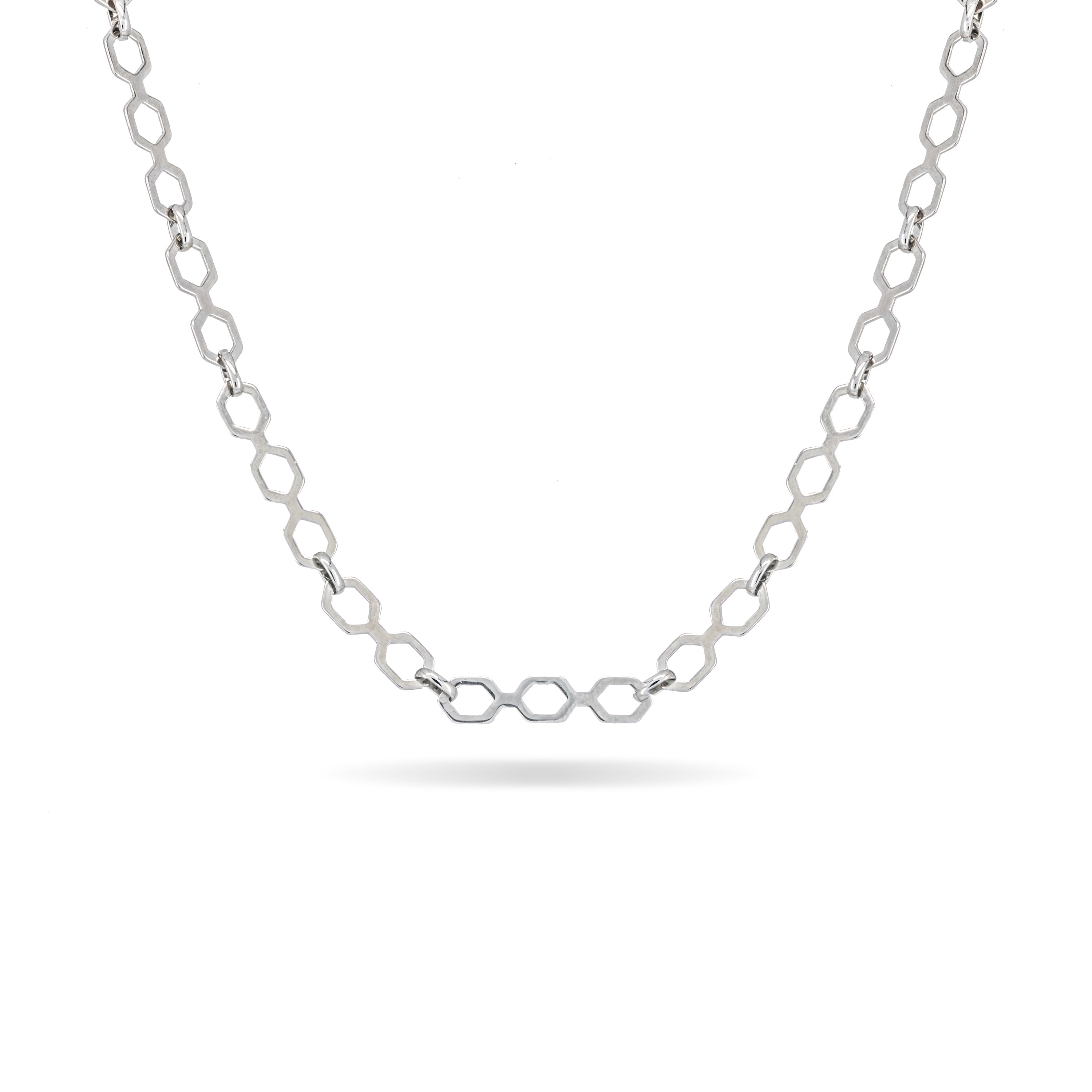 Hexagone Shaped Link Chain Choker