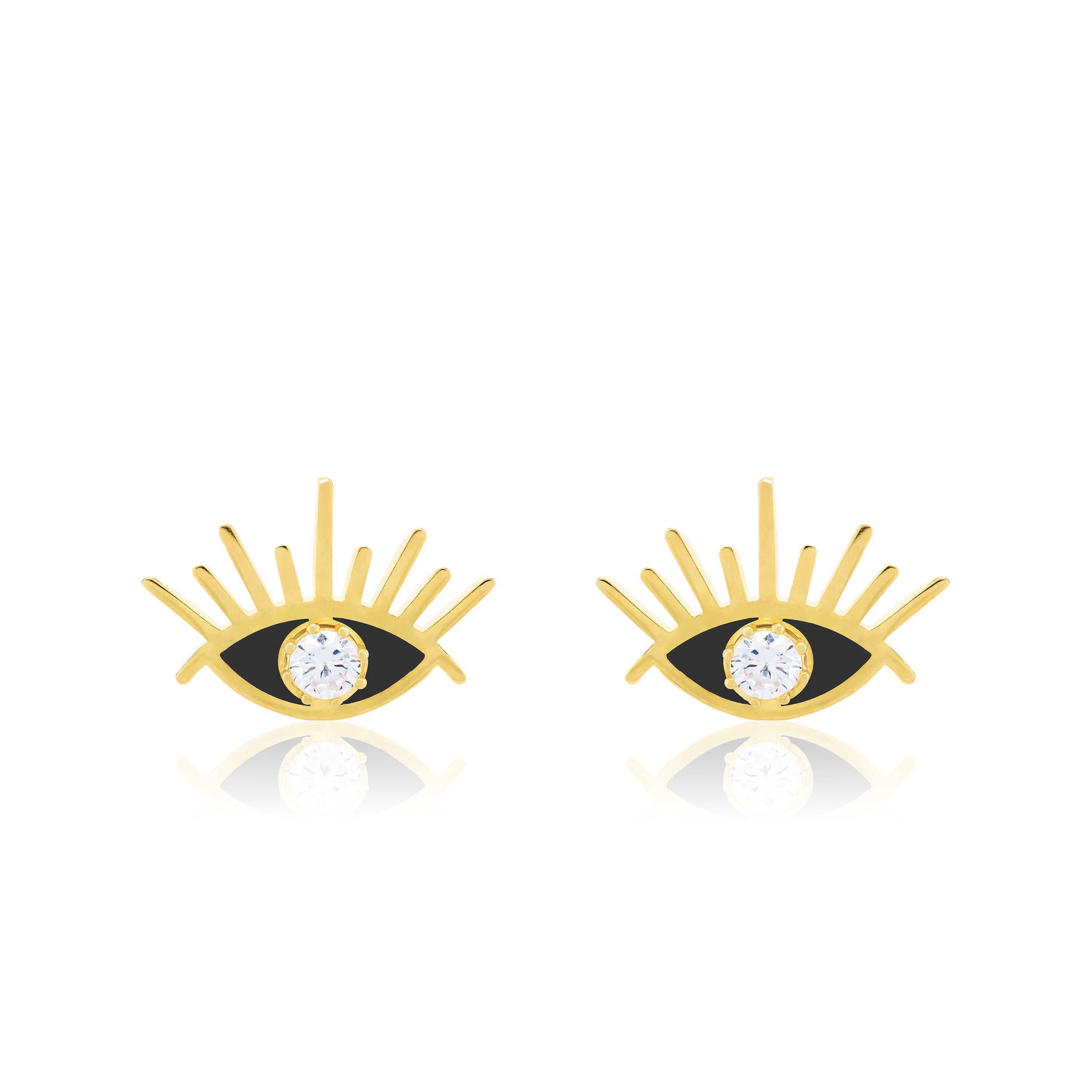 Lash Evil Eye Enamel Earring