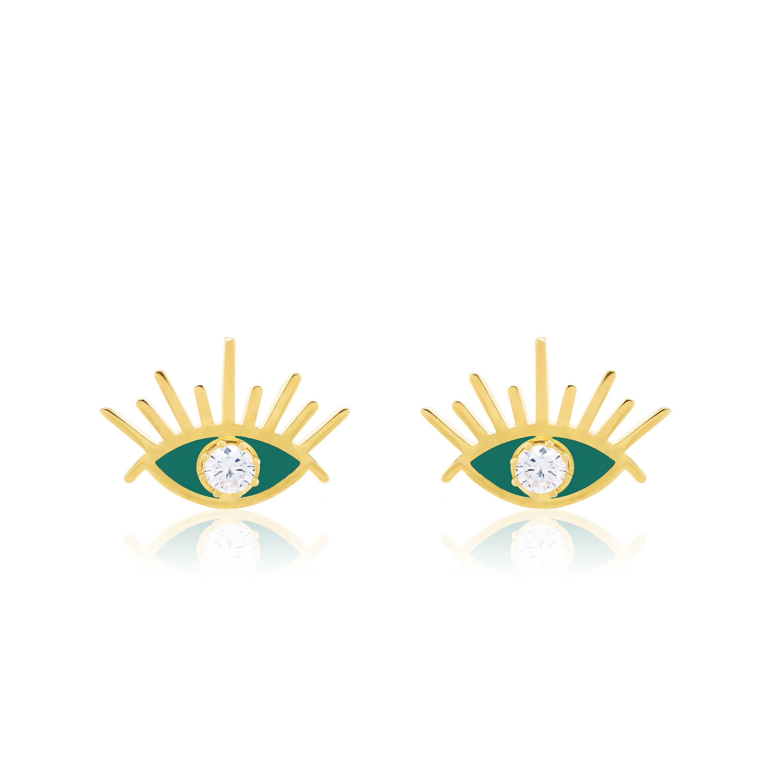 Lash Evil Eye Enamel Earring