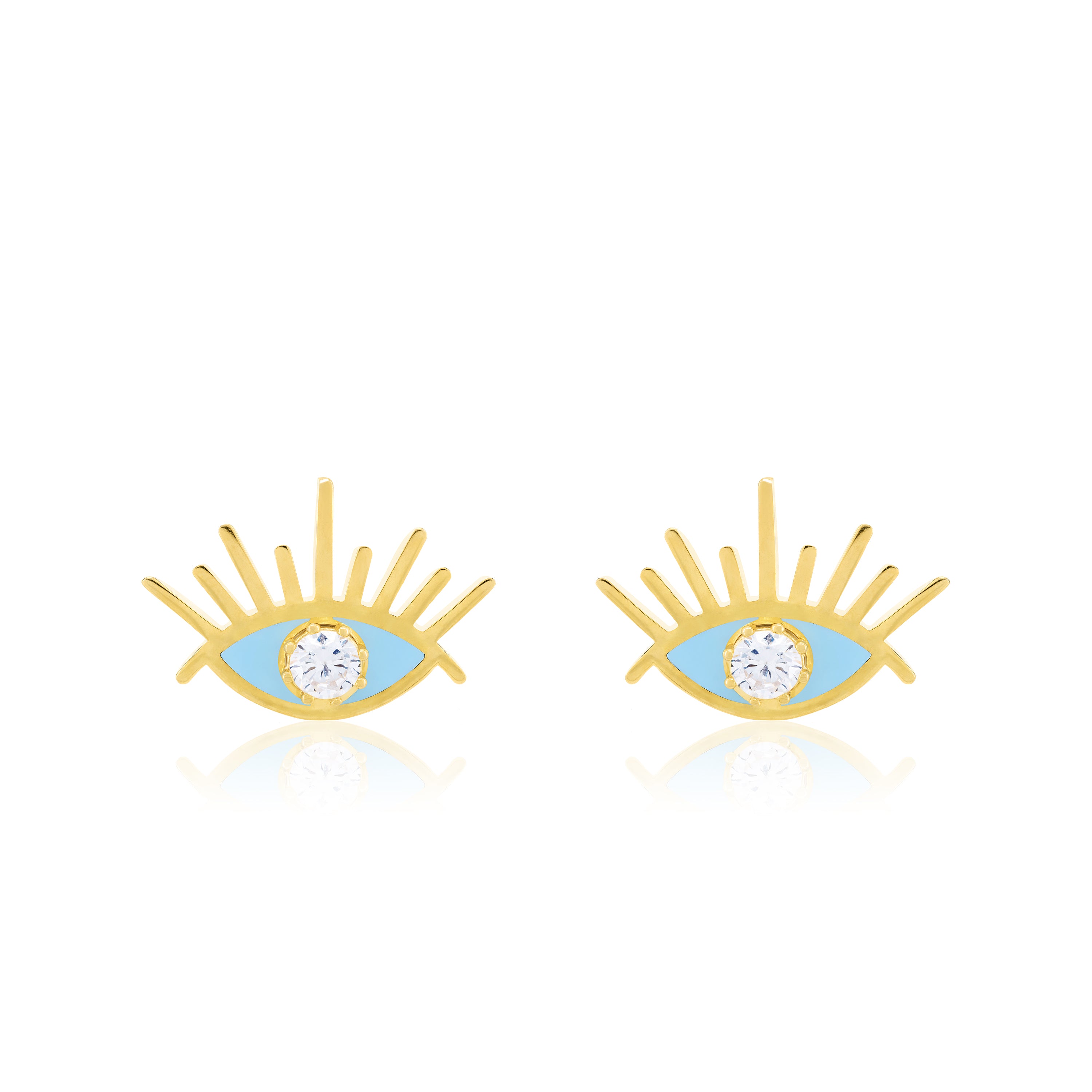 Lash Evil Eye Enamel Earring