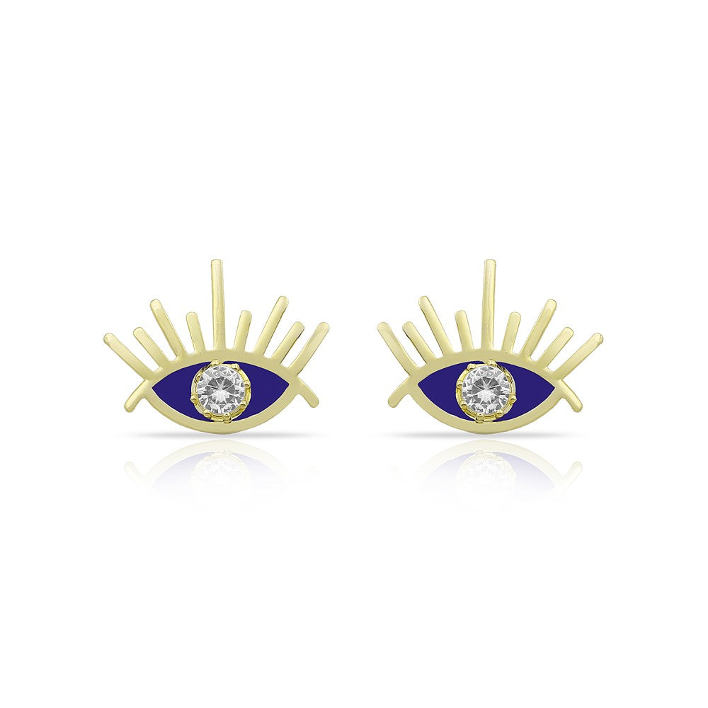 Lash Evil Eye Enamel Earring