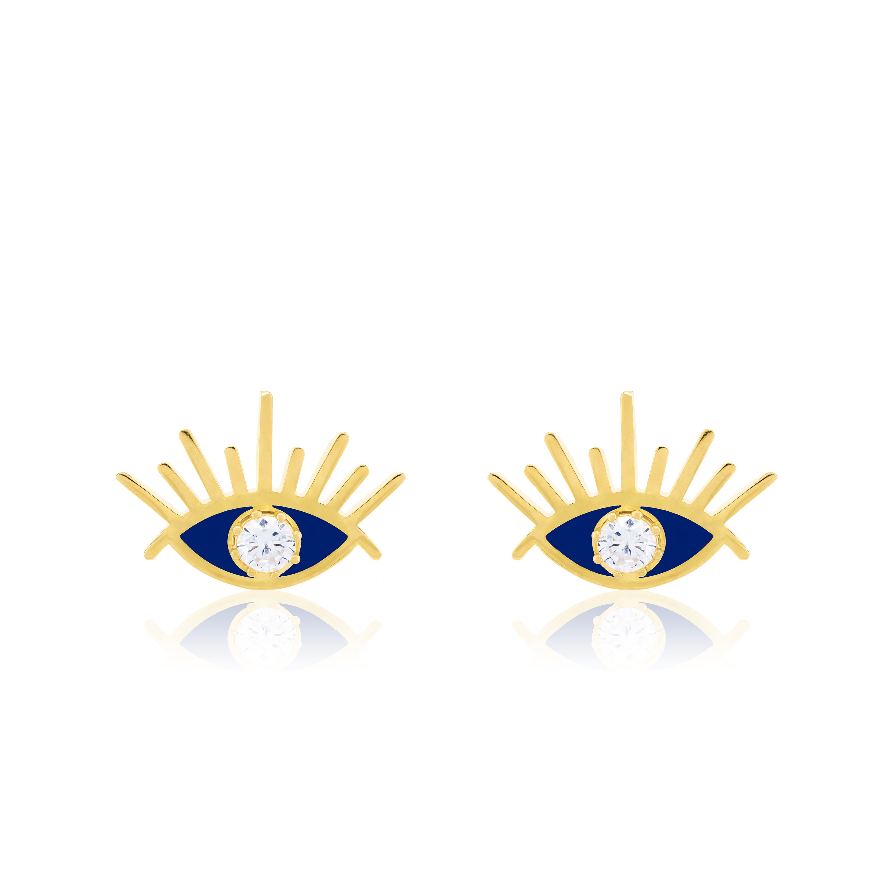 Lash Evil Eye Enamel Earring