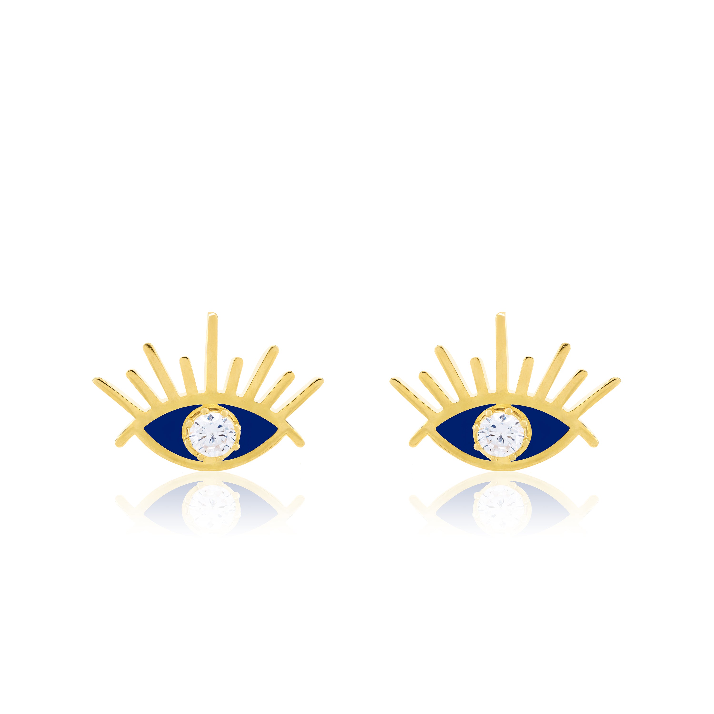 Lash Evil Eye Enamel Earring