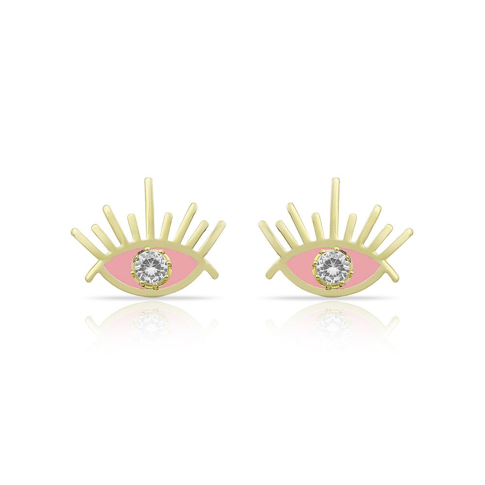Lash Evil Eye Enamel Earring