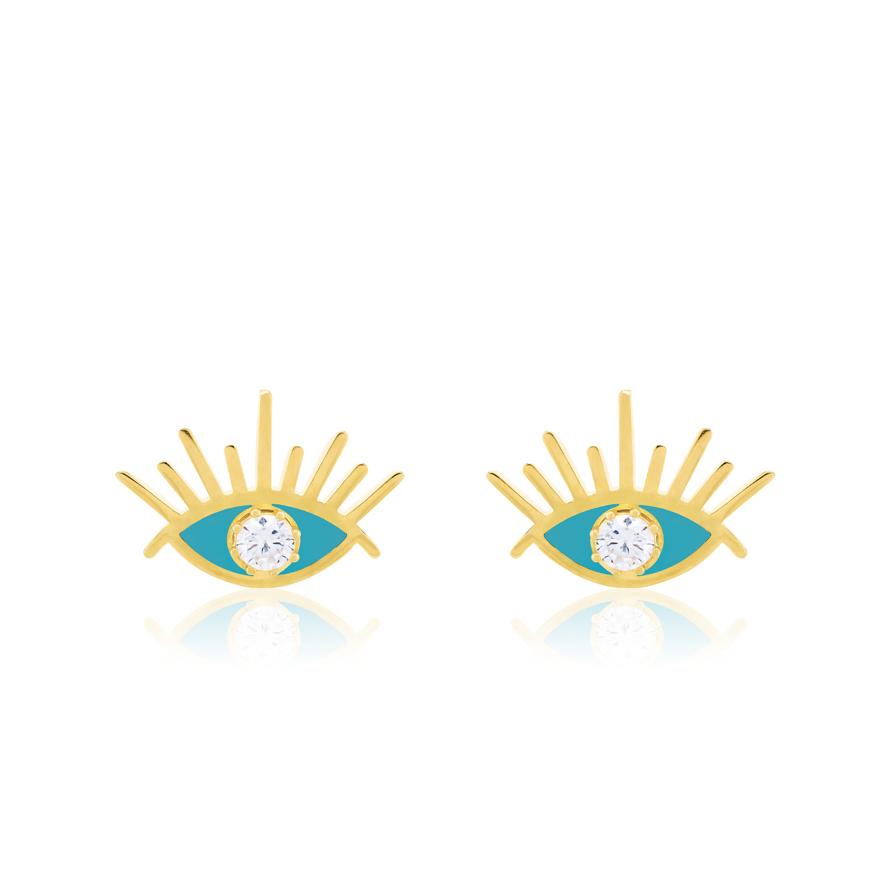 Lash Evil Eye Enamel Earring