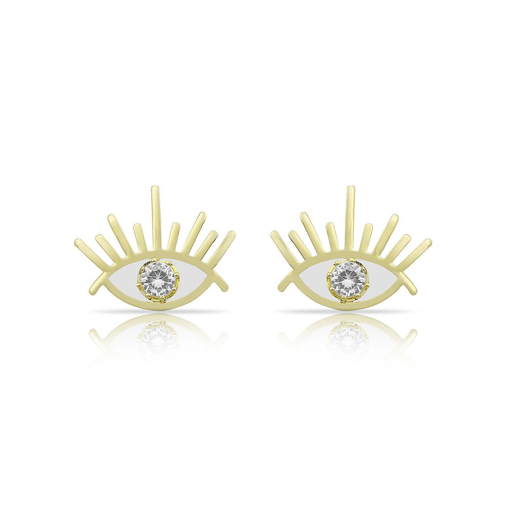 Lash Evil Eye Enamel Earring