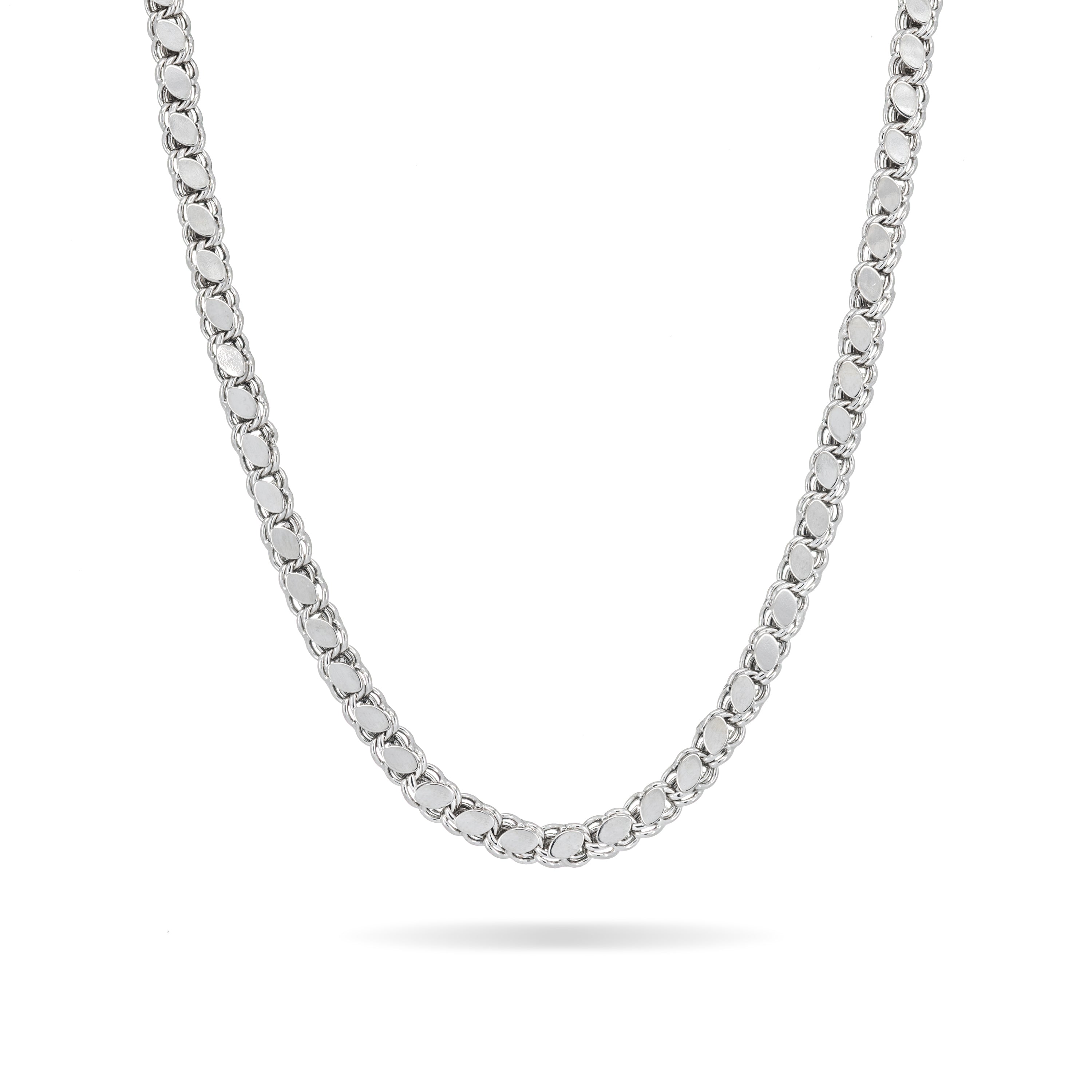 Marquise Shape Sequin Link Chain Necklace