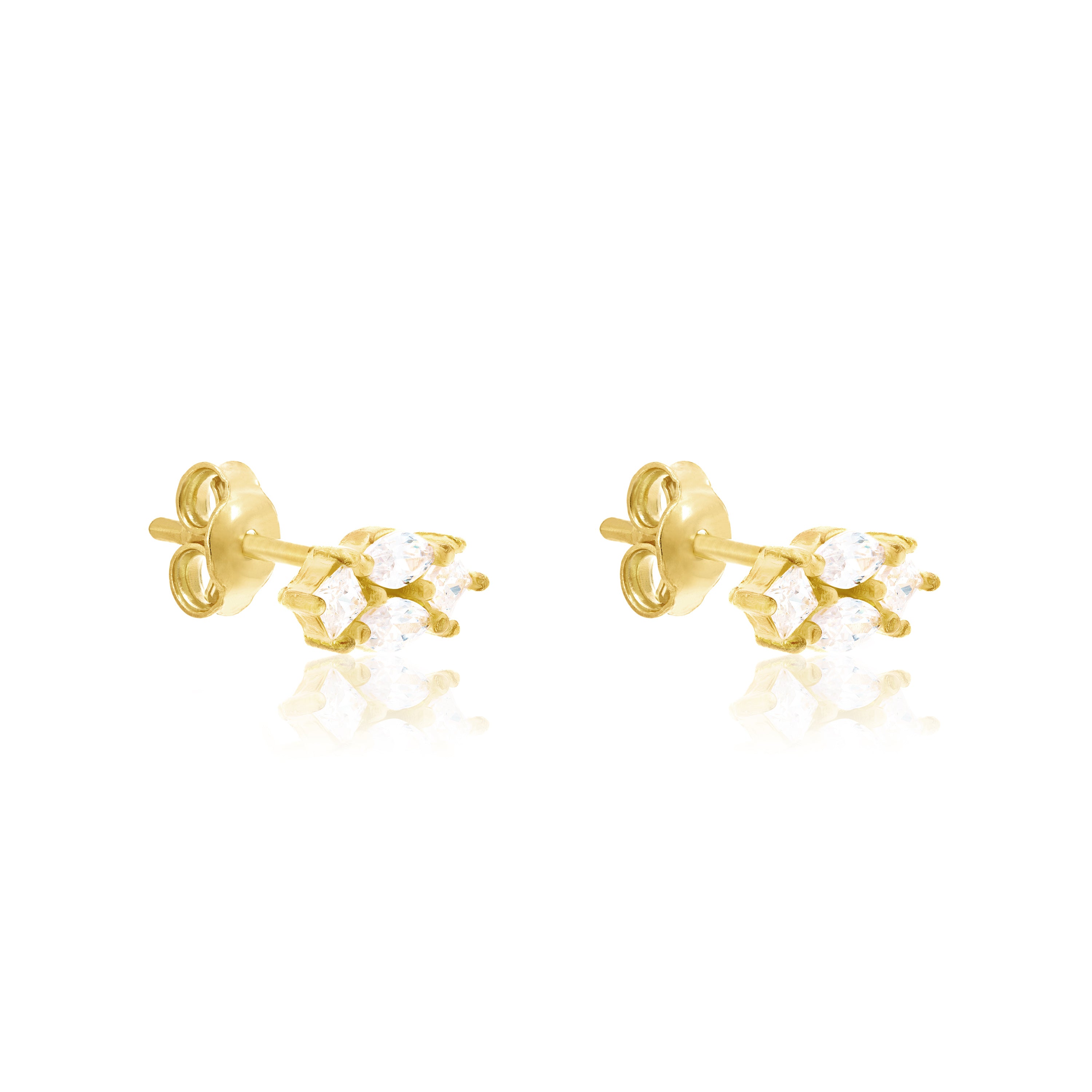 Marquise Shaped Stud Earring