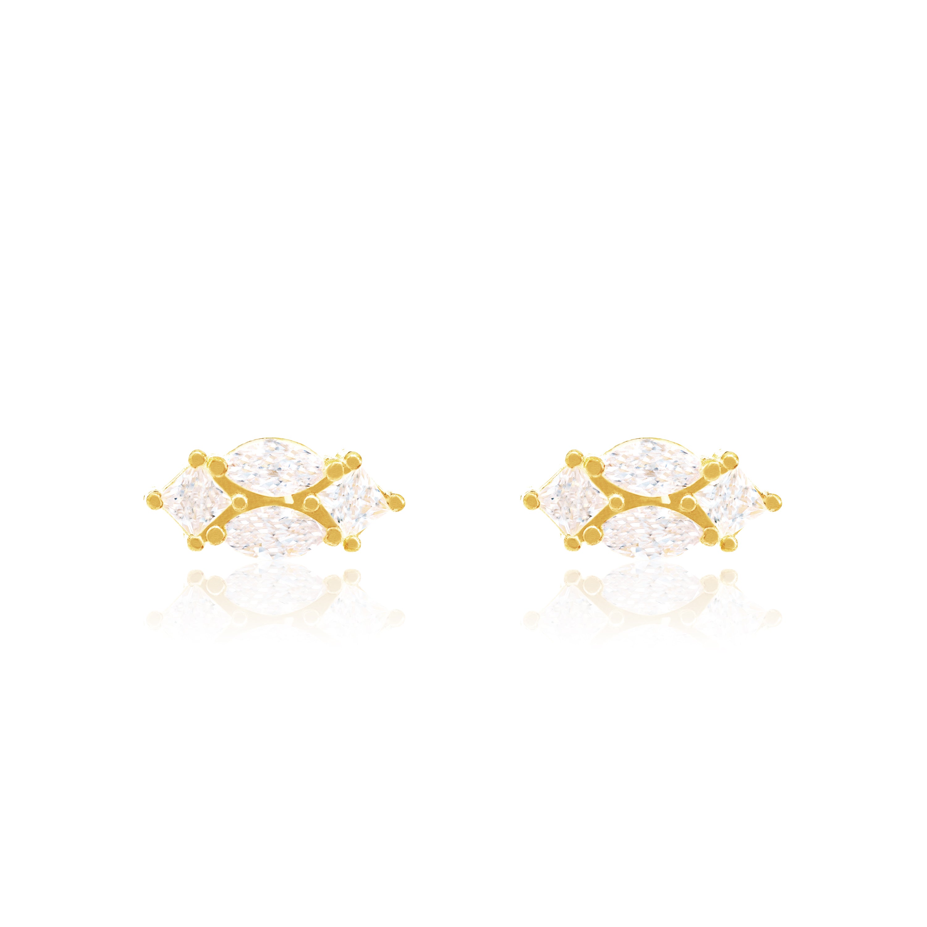 Marquise Shaped Stud Earring