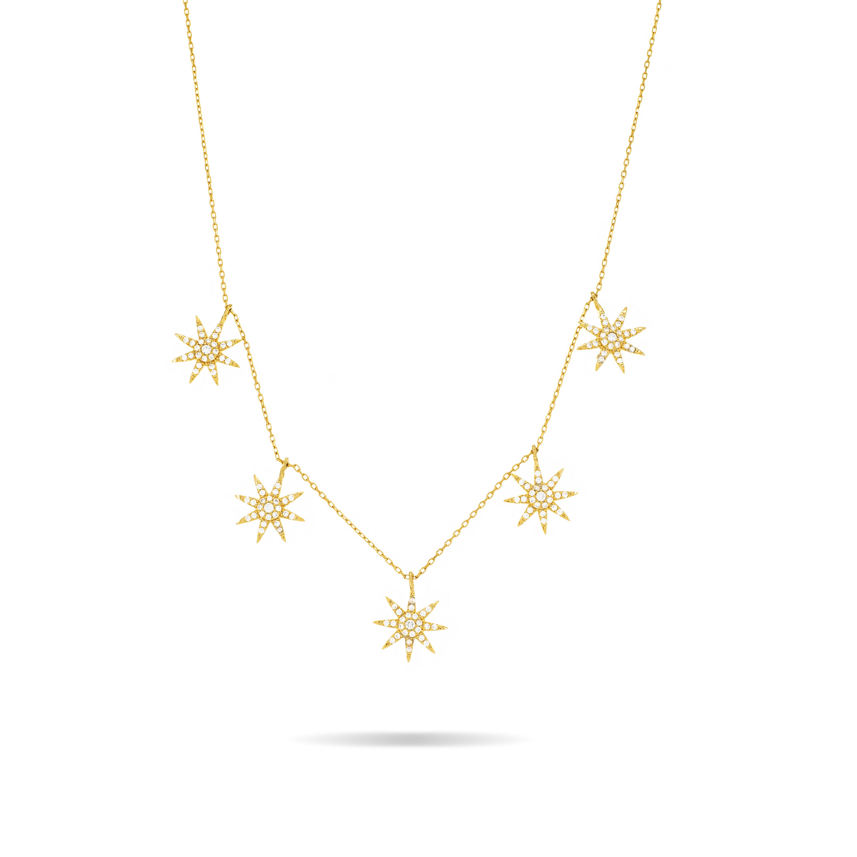 Multi Cubic Zirconia Star Choker