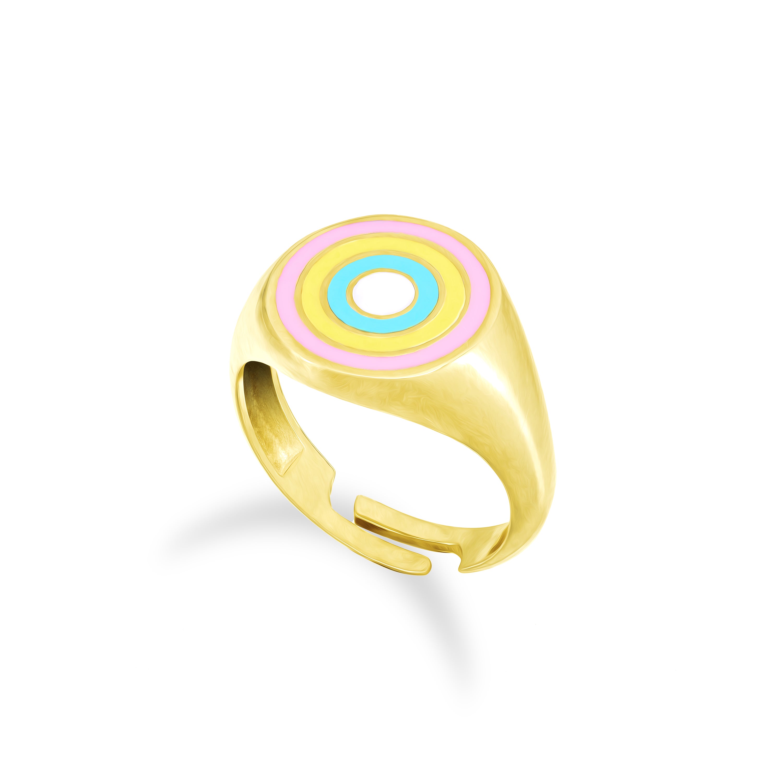 Multicolor Enamel Pinky Ring