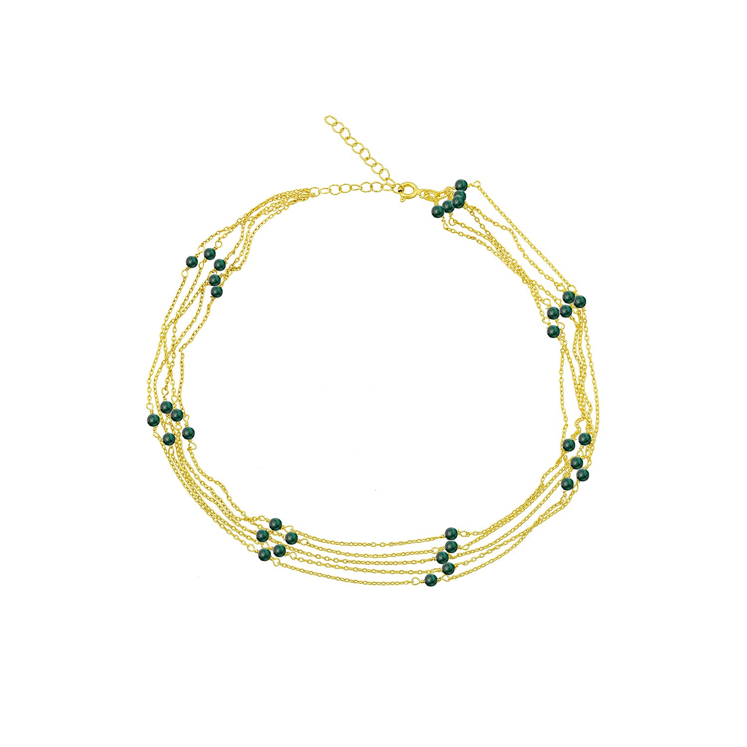 سلاسل متعددة لذيذة مع قلادة الأحجار