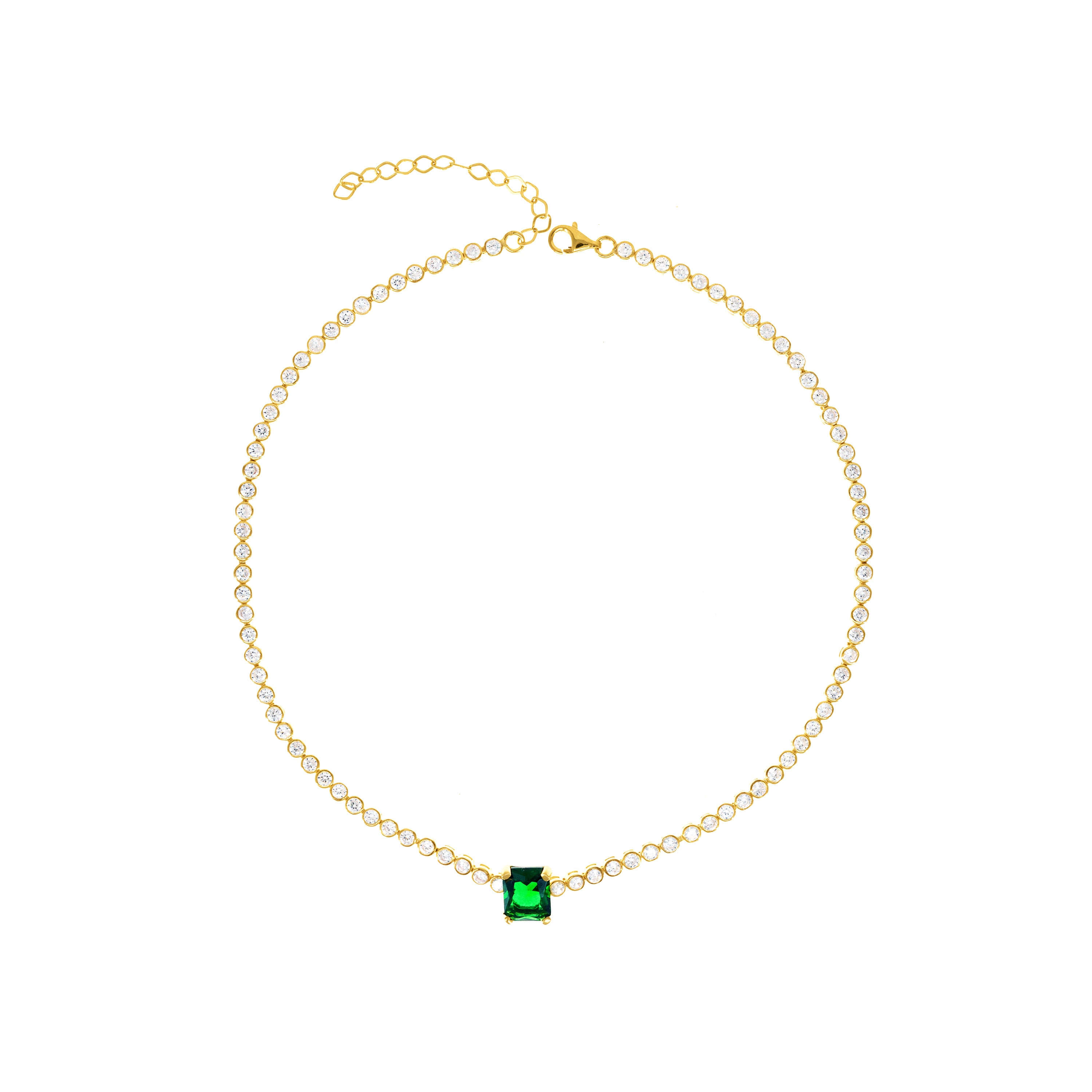 One Rectangle Round Tennis Choker