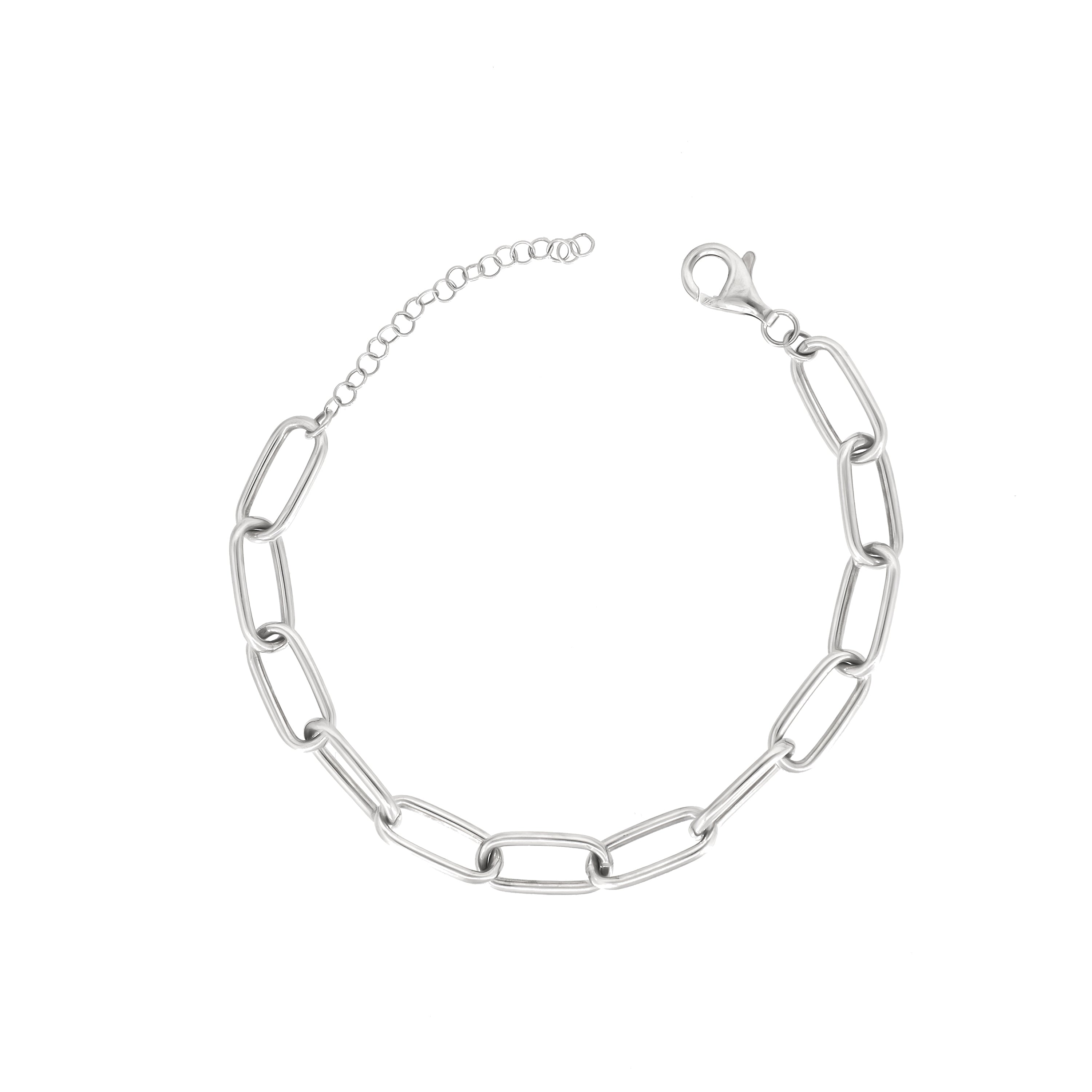 Oval Paperclip Chain Bracelet