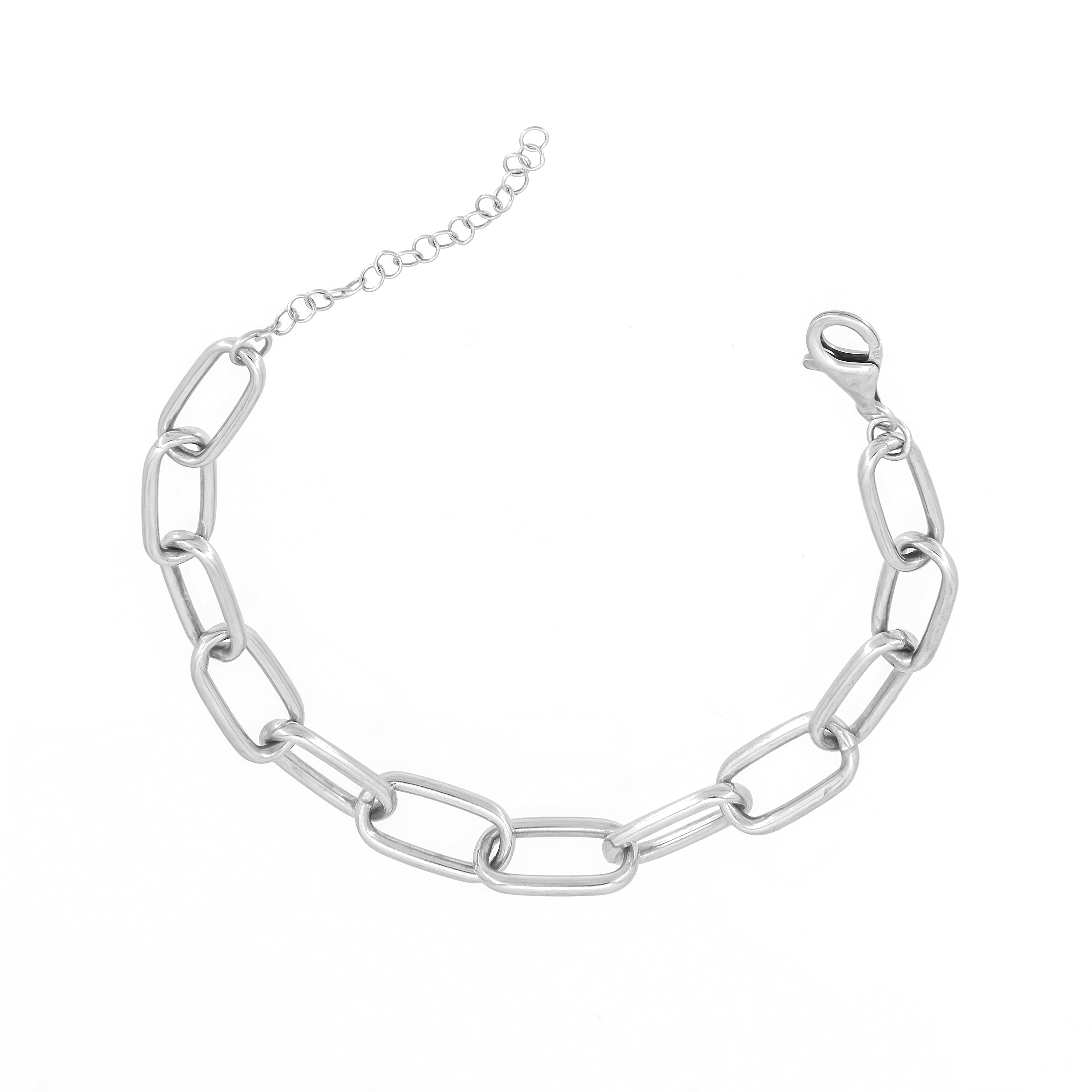 Oval Paperclip Chain Bracelet